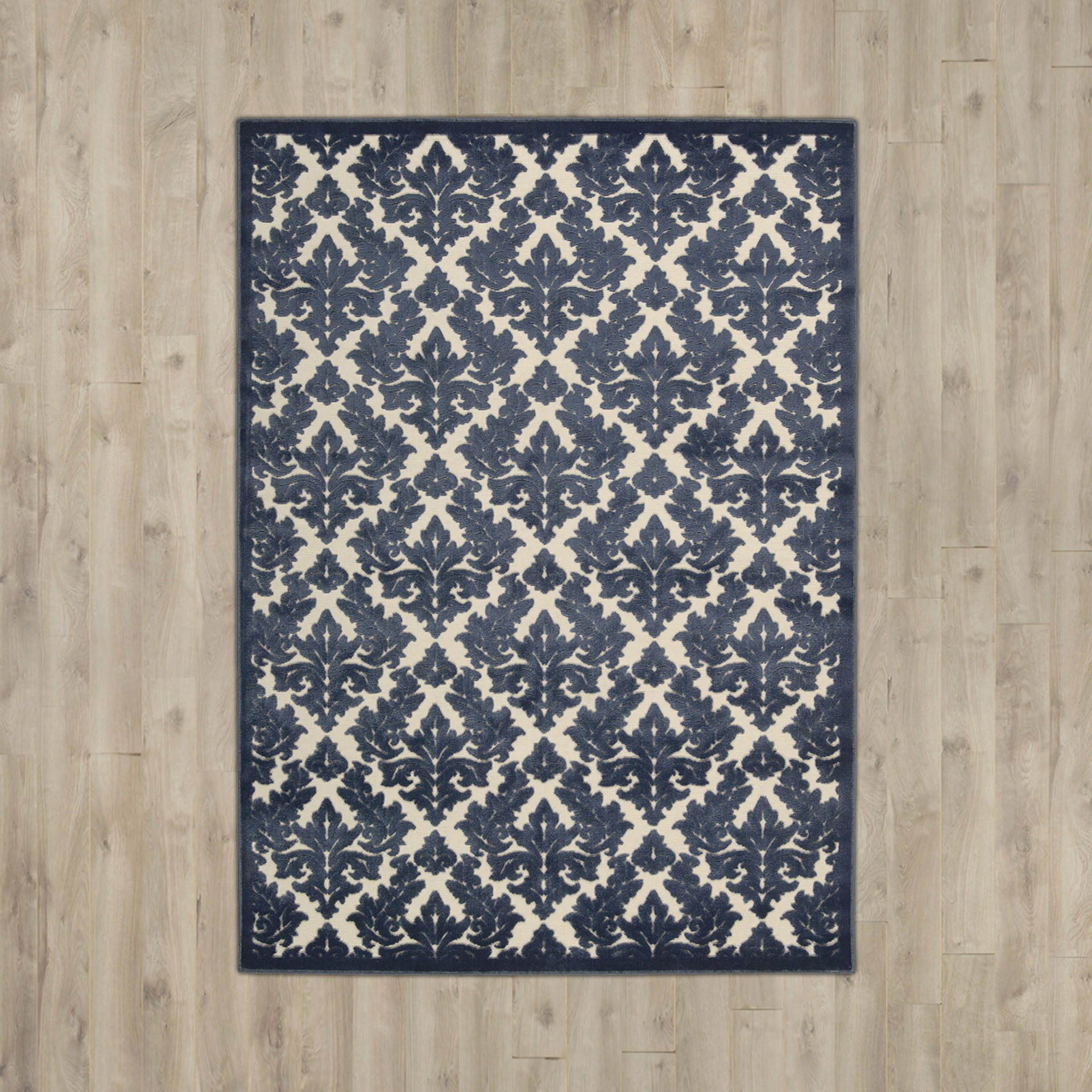 Three Posts Weissport Ivory/Blue Area Rug & Reviews Wayfair
