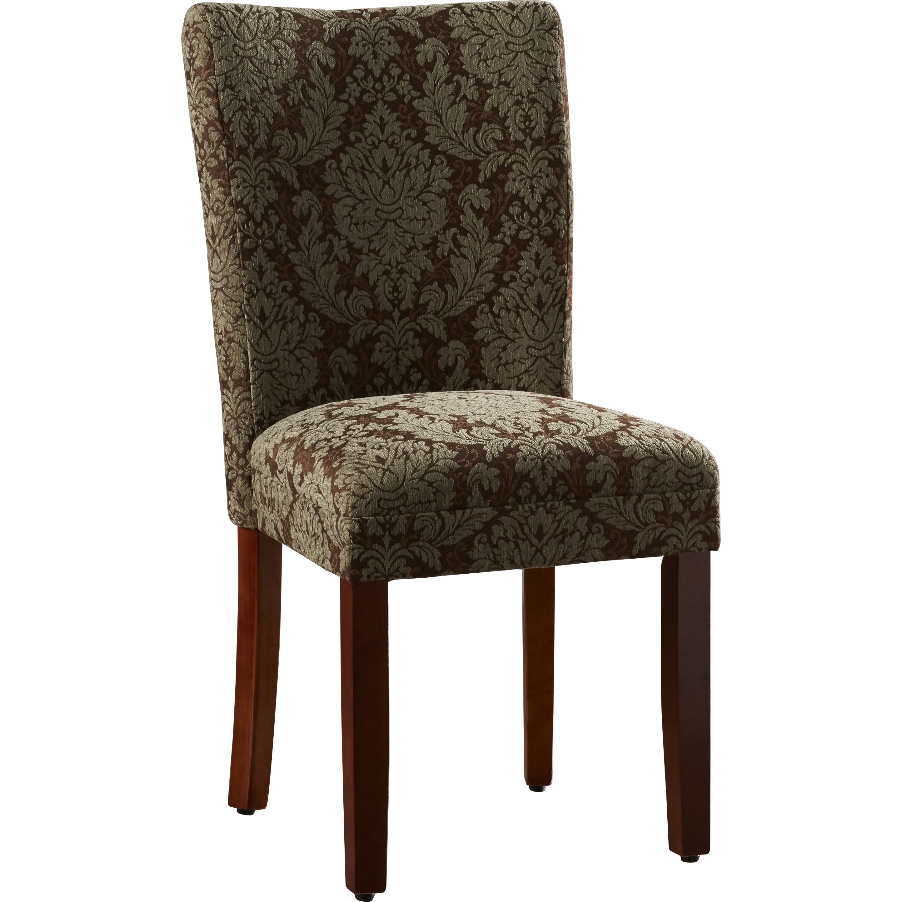 Three Posts Hazelwood Upholstered Damask Parsons Chair & Reviews | Wayfair