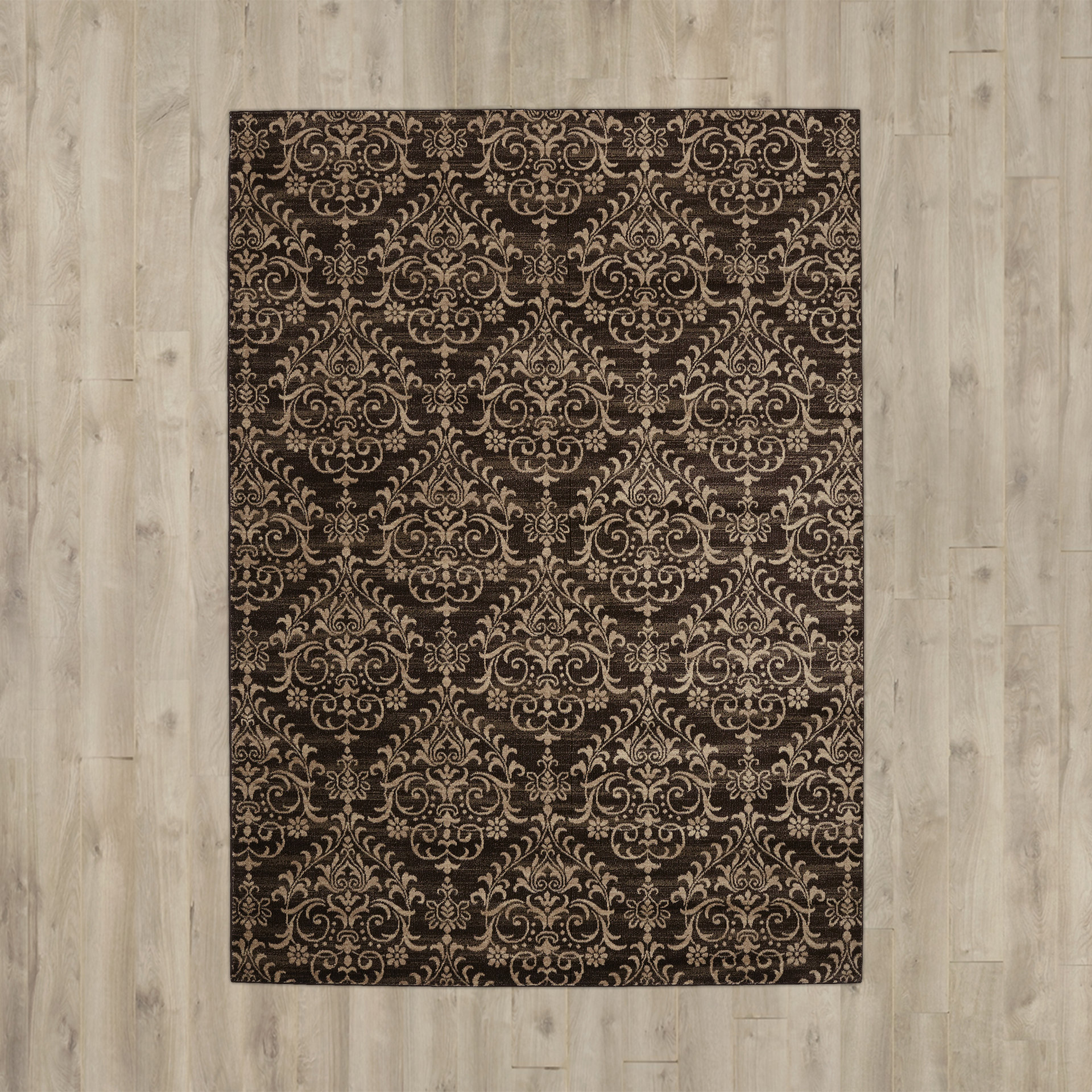 Three Posts Lakeshore Dark Brown Area Rug & Reviews Wayfair