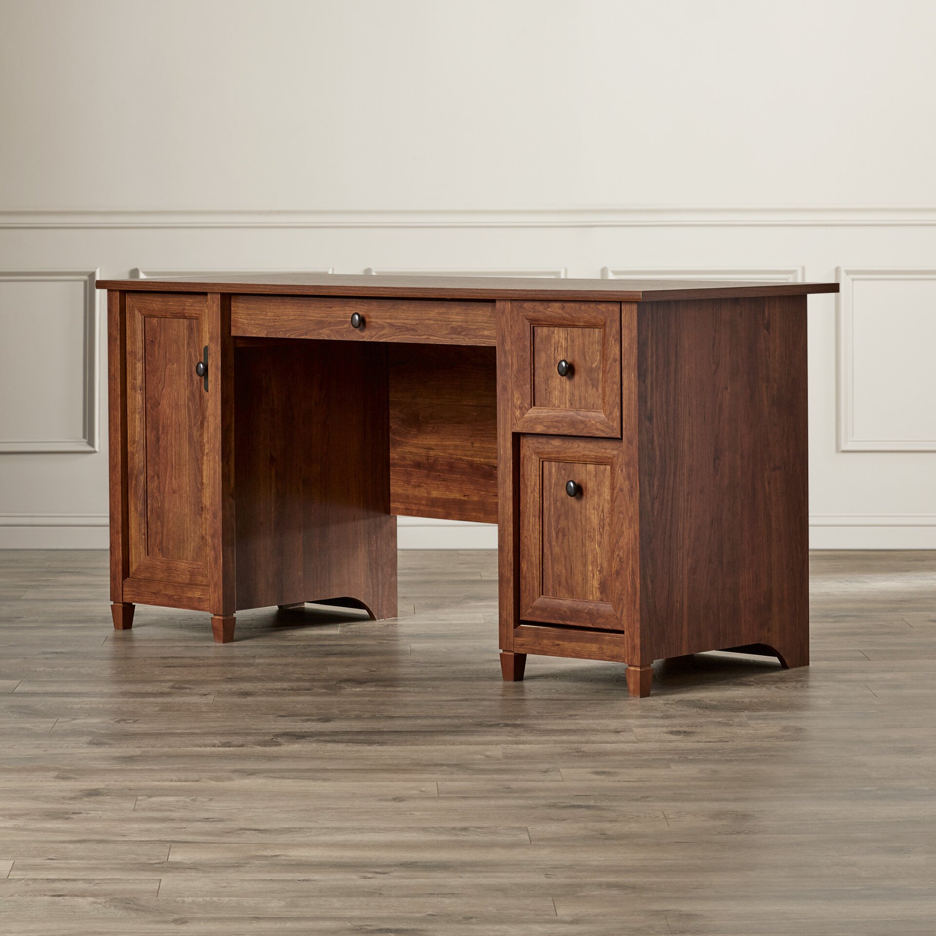 Three Posts Lamantia 2 Drawer Computer Desk with Keyboard Tray