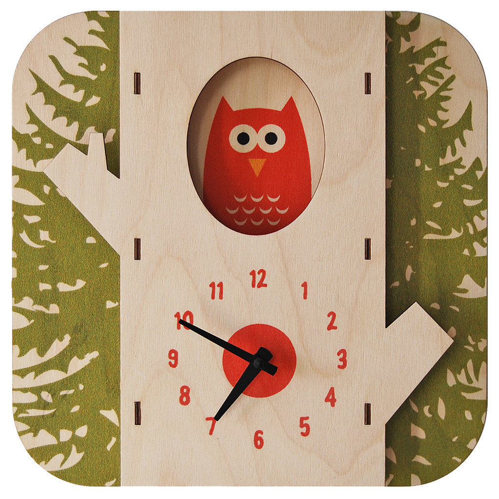 Modern Moose Tree Owl Wall Clock & Reviews Wayfair