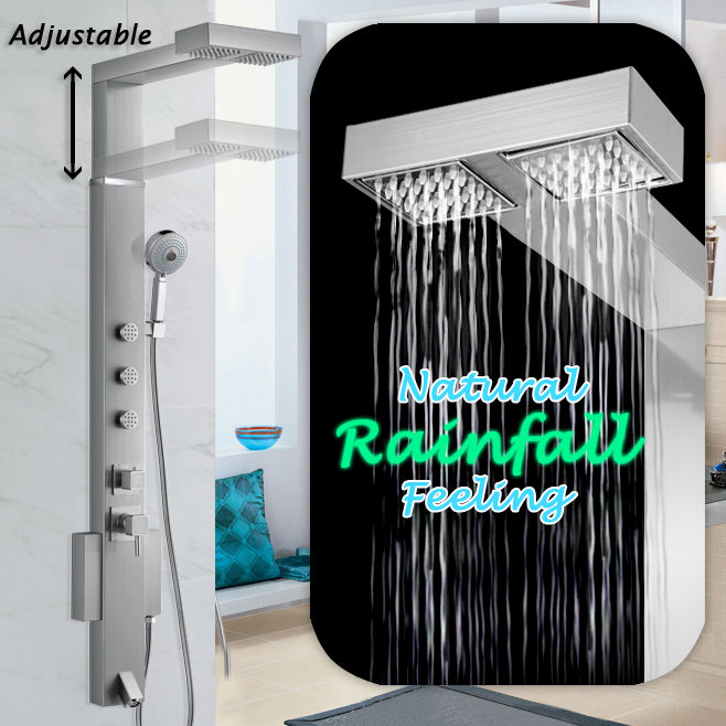 AKDY Tower Rainfall Shower Panel System & Reviews Wayfair
