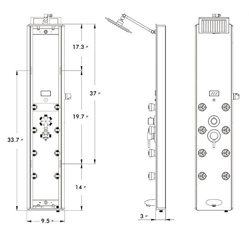 AKDY Tower Rainfall Shower Panel System & Reviews Wayfair.ca