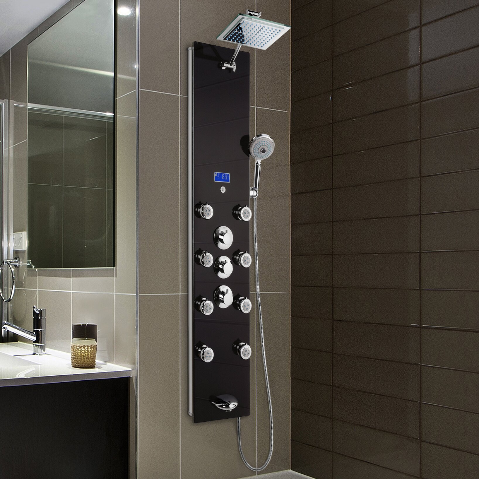 Shower panel tower system