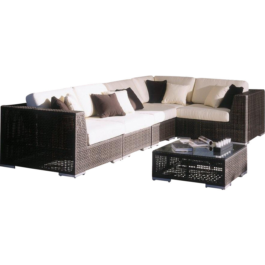 Hospitality Rattan Soho 6 Piece Deep Seating Group with Cushions Wayfair