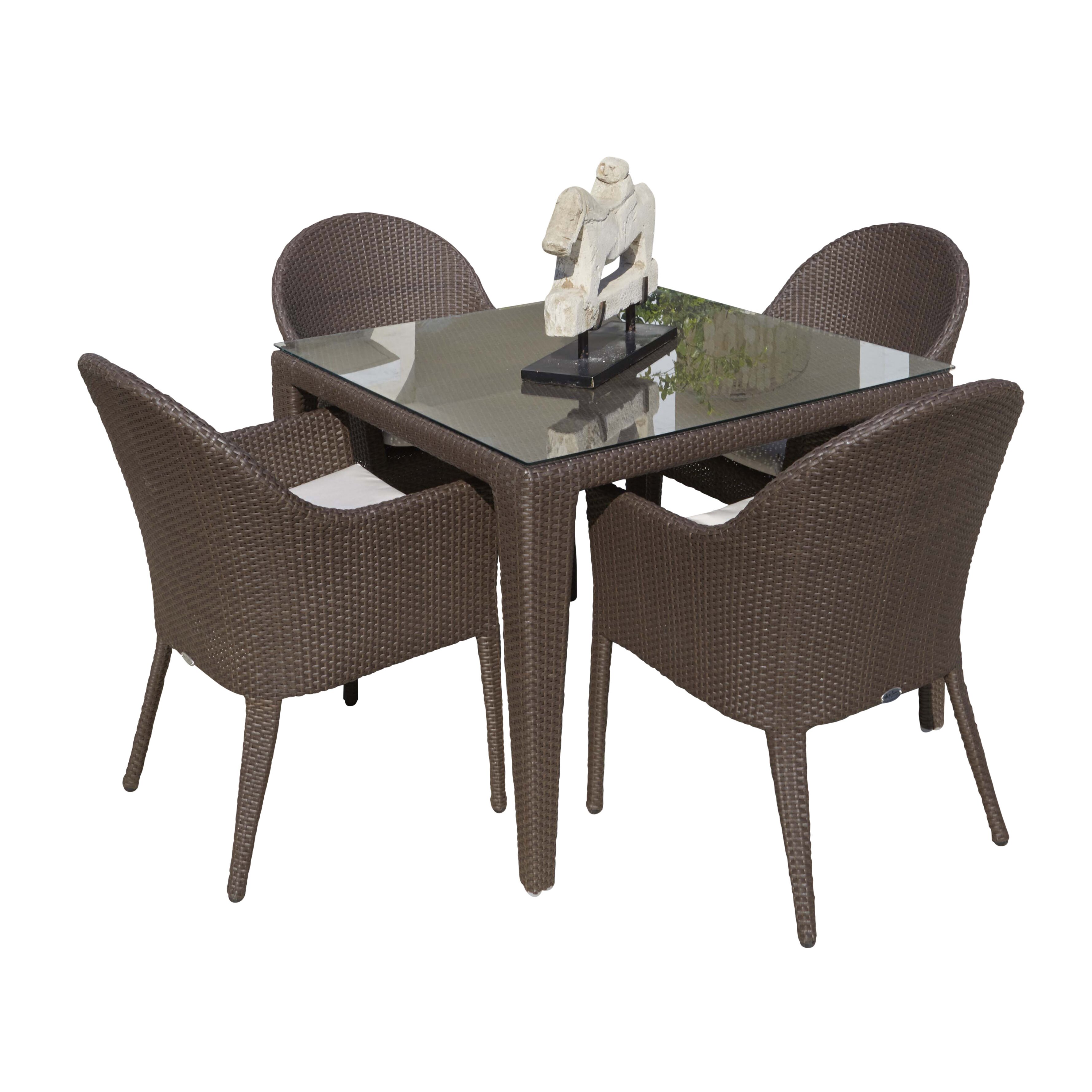 Hospitality Rattan Kenya 5 Piece Dining Set with Cushions ...