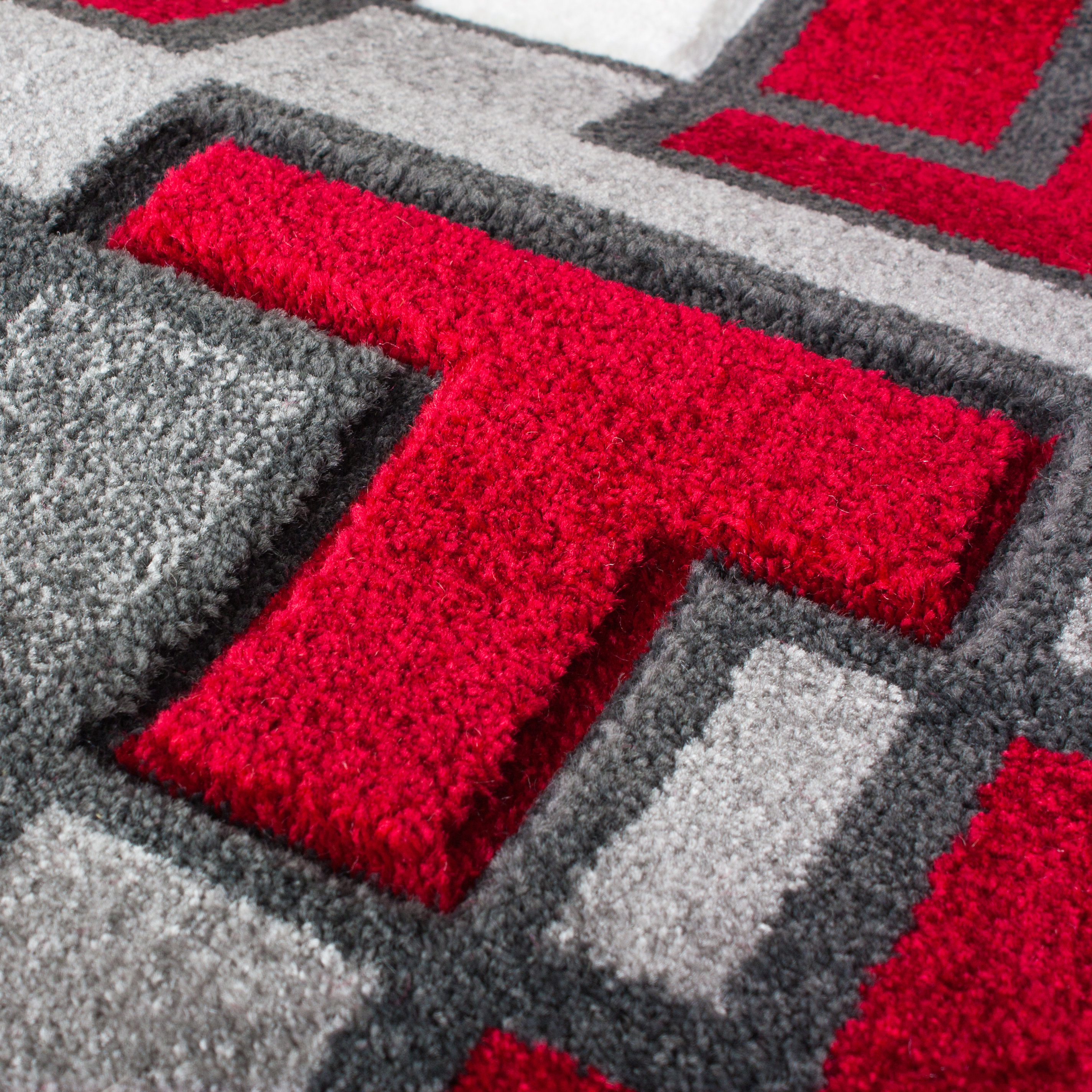 Well Woven Ruby Imagination Squares Red Area Rug & Reviews Wayfair