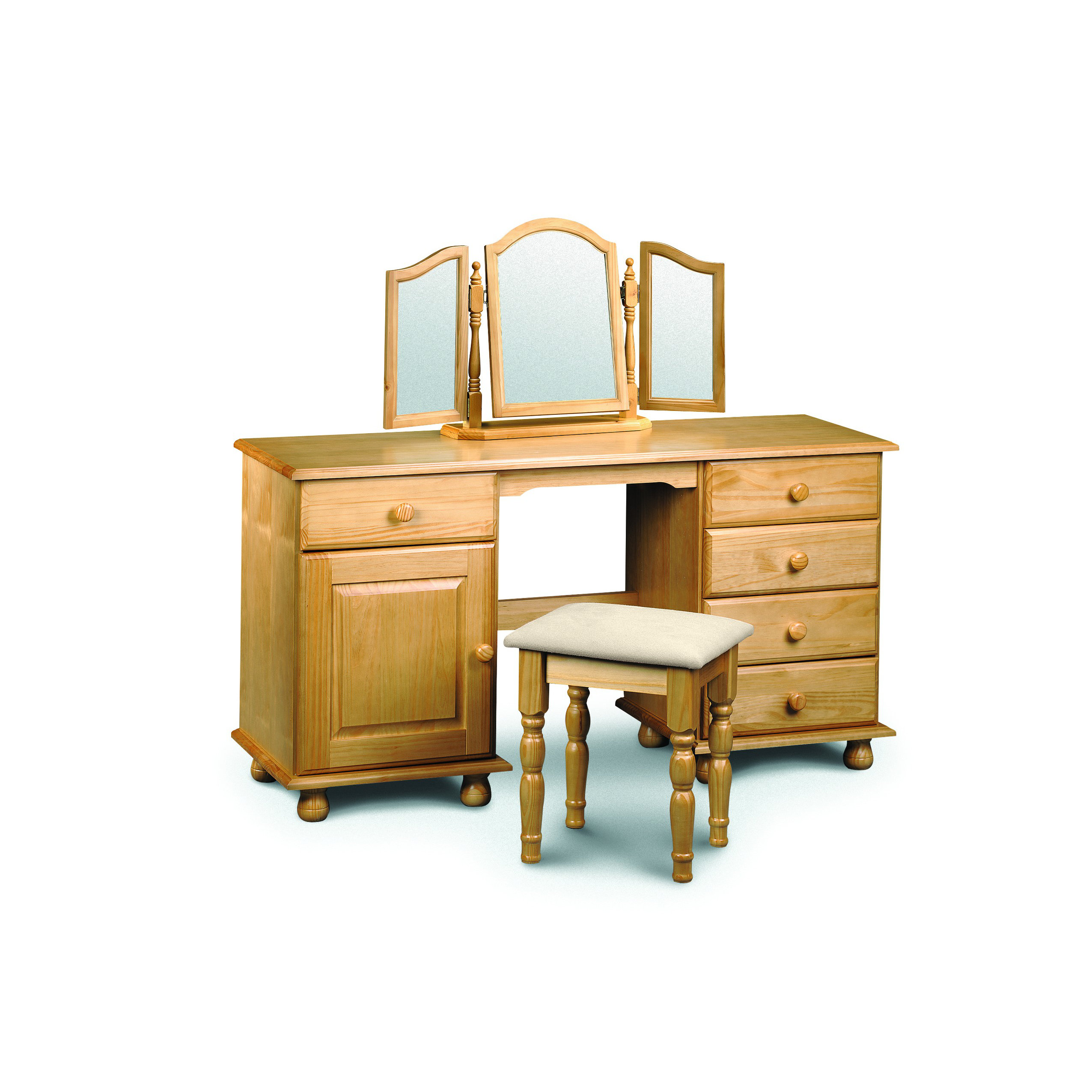 All Home Woodward 5 Drawer Twin Pedestal Dressing Table & Reviews