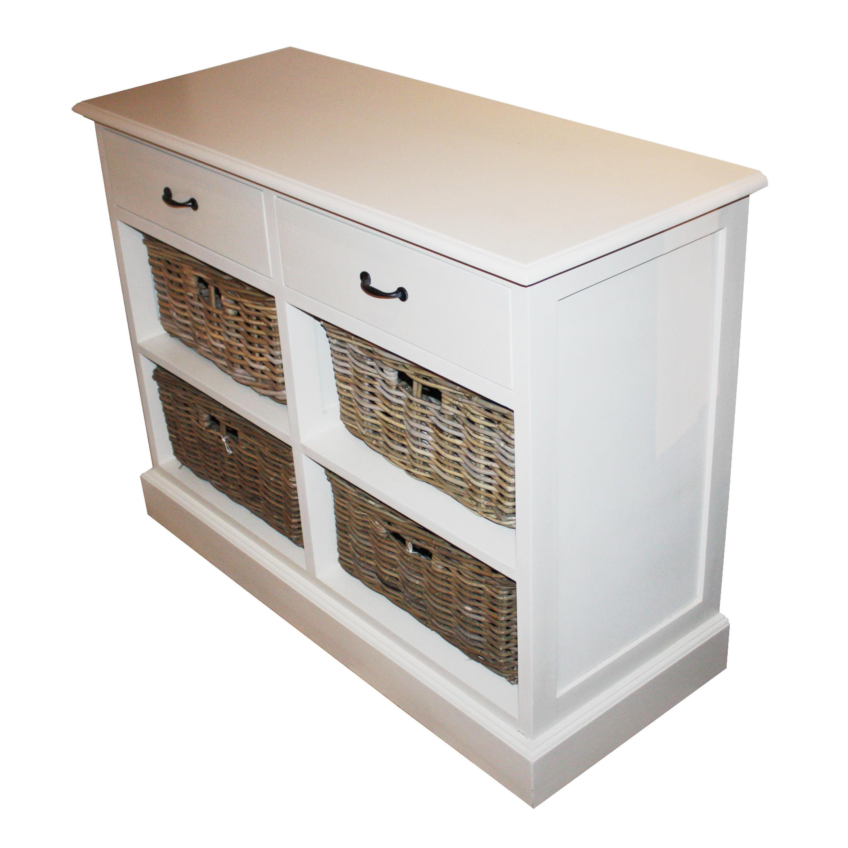 Homestead Living 2 Drawer and 4 Baskets Dresser with Excluded Tray