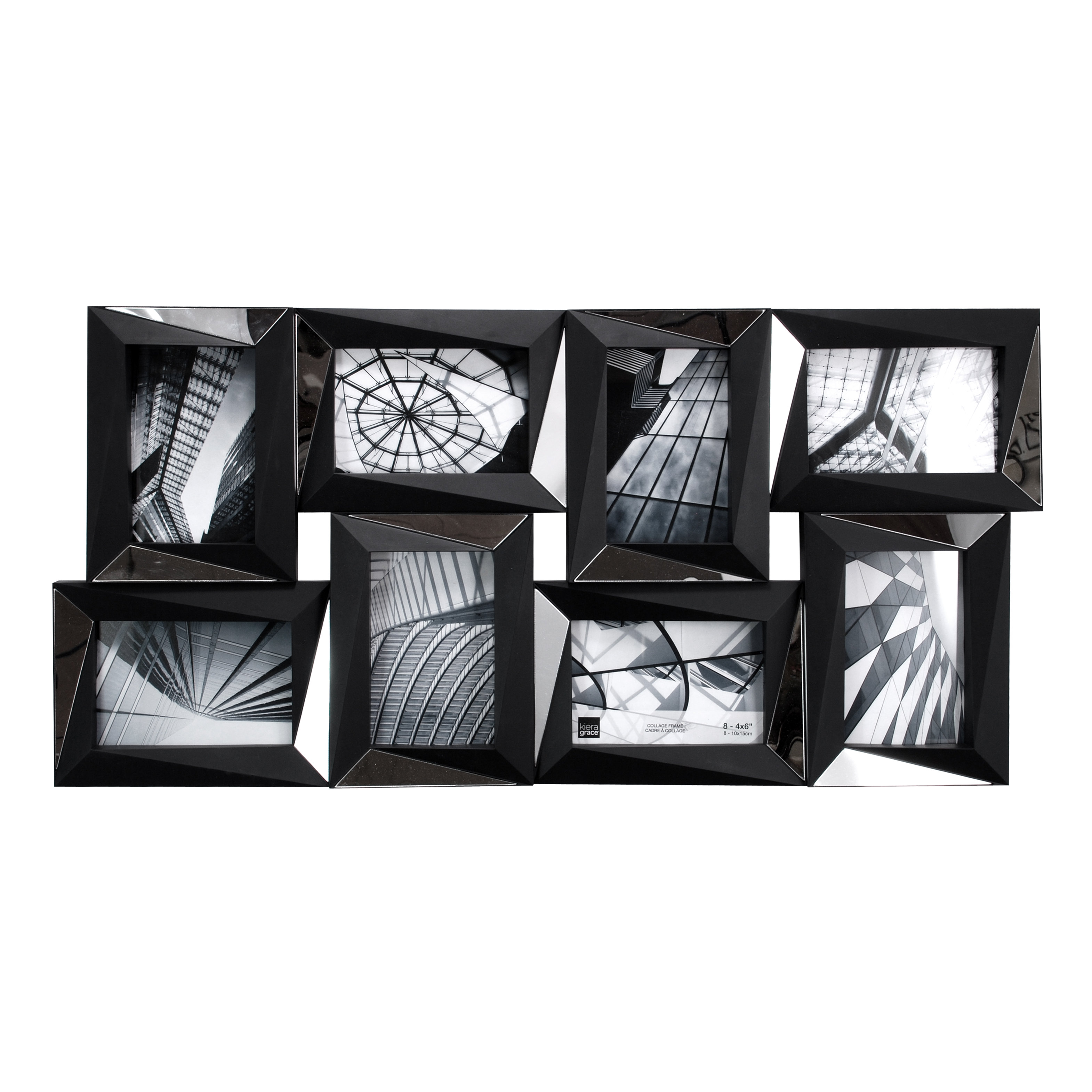 nexxt Design Mira 8 Piece Mirrored Wall Collage Photo Frame Set