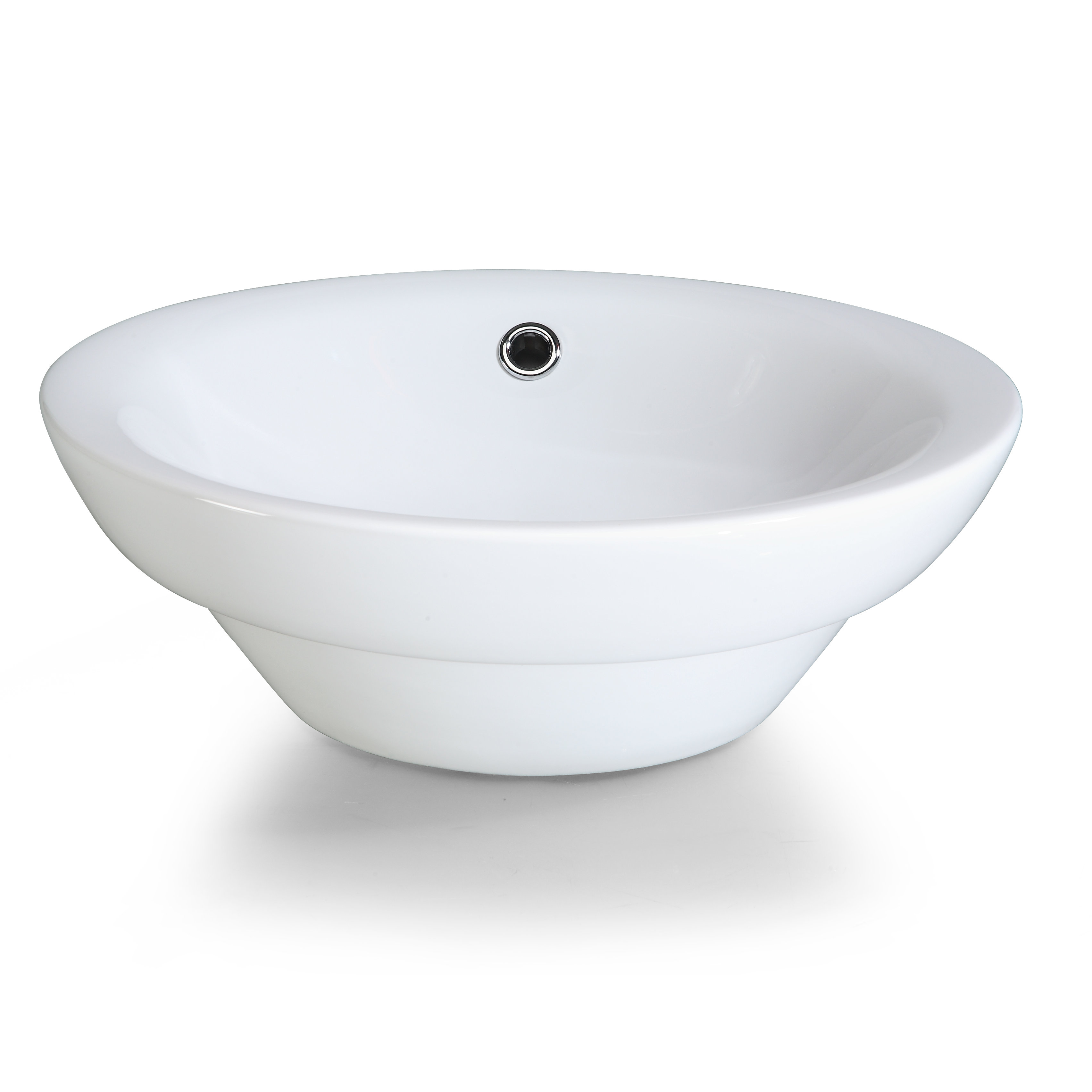 Ryvyr SemiRecessed Round Vitreous China Vessel Bathroom Sink & Reviews