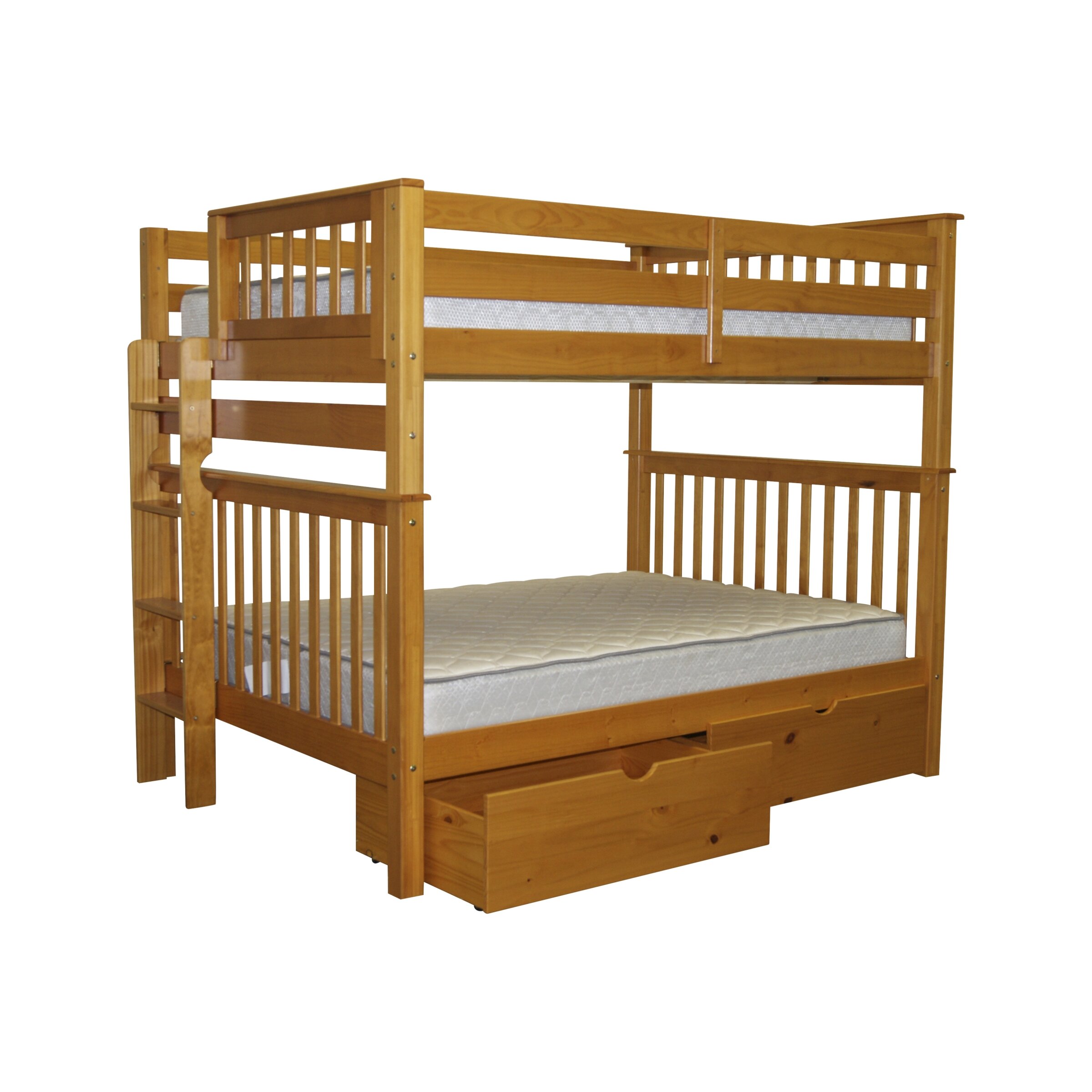 Bedz King Mission Full Over Full Bunk Bed With Trundle & Reviews 