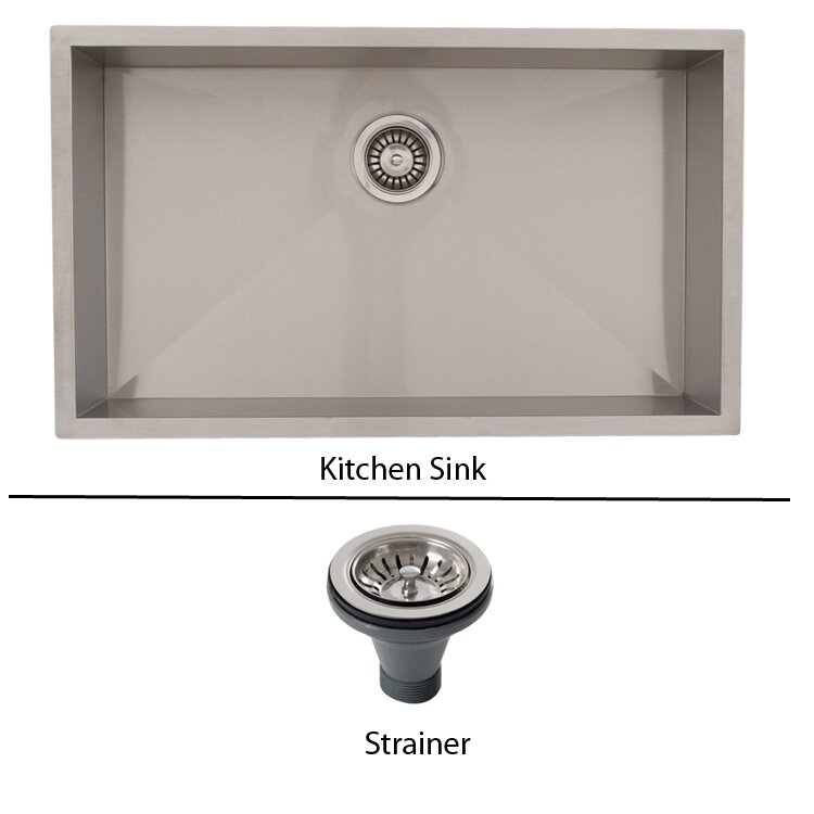 Ticor Sinks Zero Radius 28" L x 19" W Kitchen Sink &amp; Reviews | Wayfair