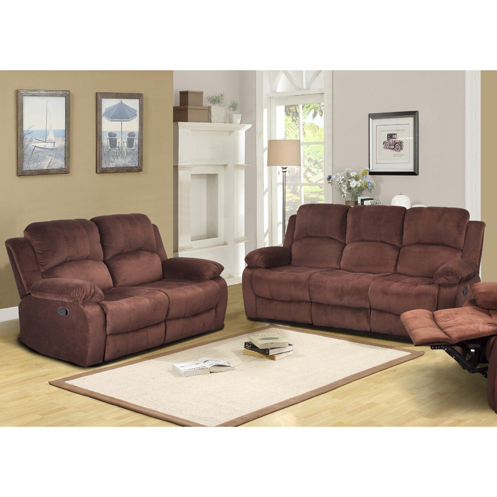 Beverly Fine Furniture Denver Sofa and Loveseat Set & Reviews Wayfair