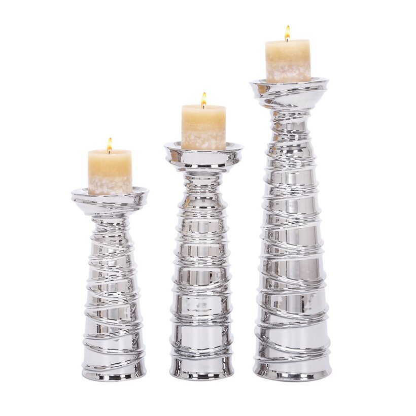 Cole & Grey 3 Piece Candle Holder Set & Reviews Wayfair.ca