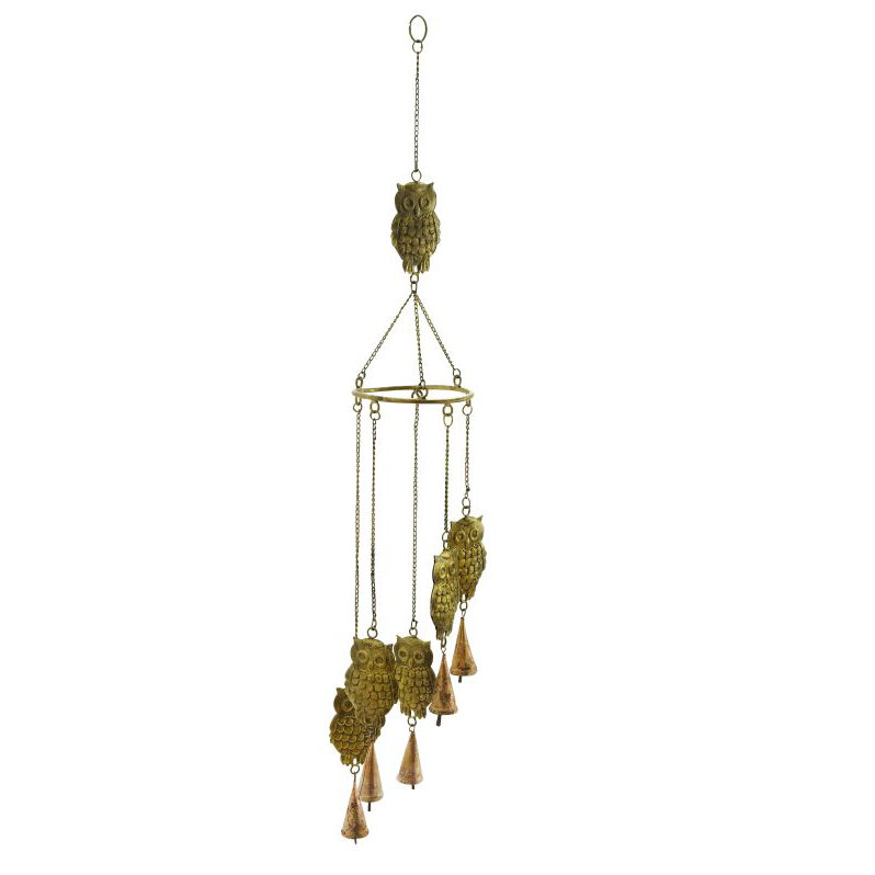 Cole Grey Metal Owl Wind Chime Reviews Wayfair Cole Grey Metal Owl Wind Chime