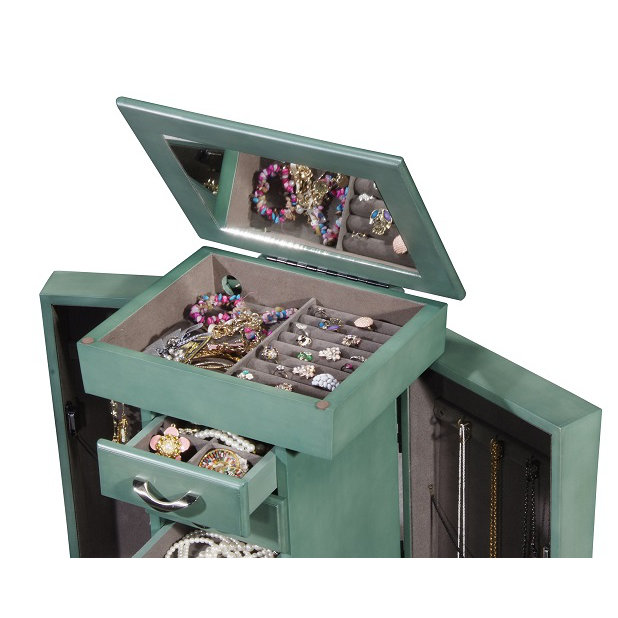 CTE Trading 5 Drawer Jewelry Armoire Sea Green & Reviews Wayfair