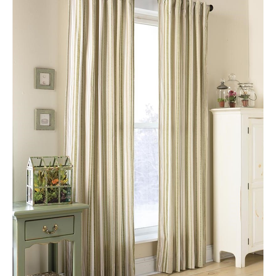 Plow & Hearth Ticking Stripe Single Curtain Panel | Wayfair.ca
