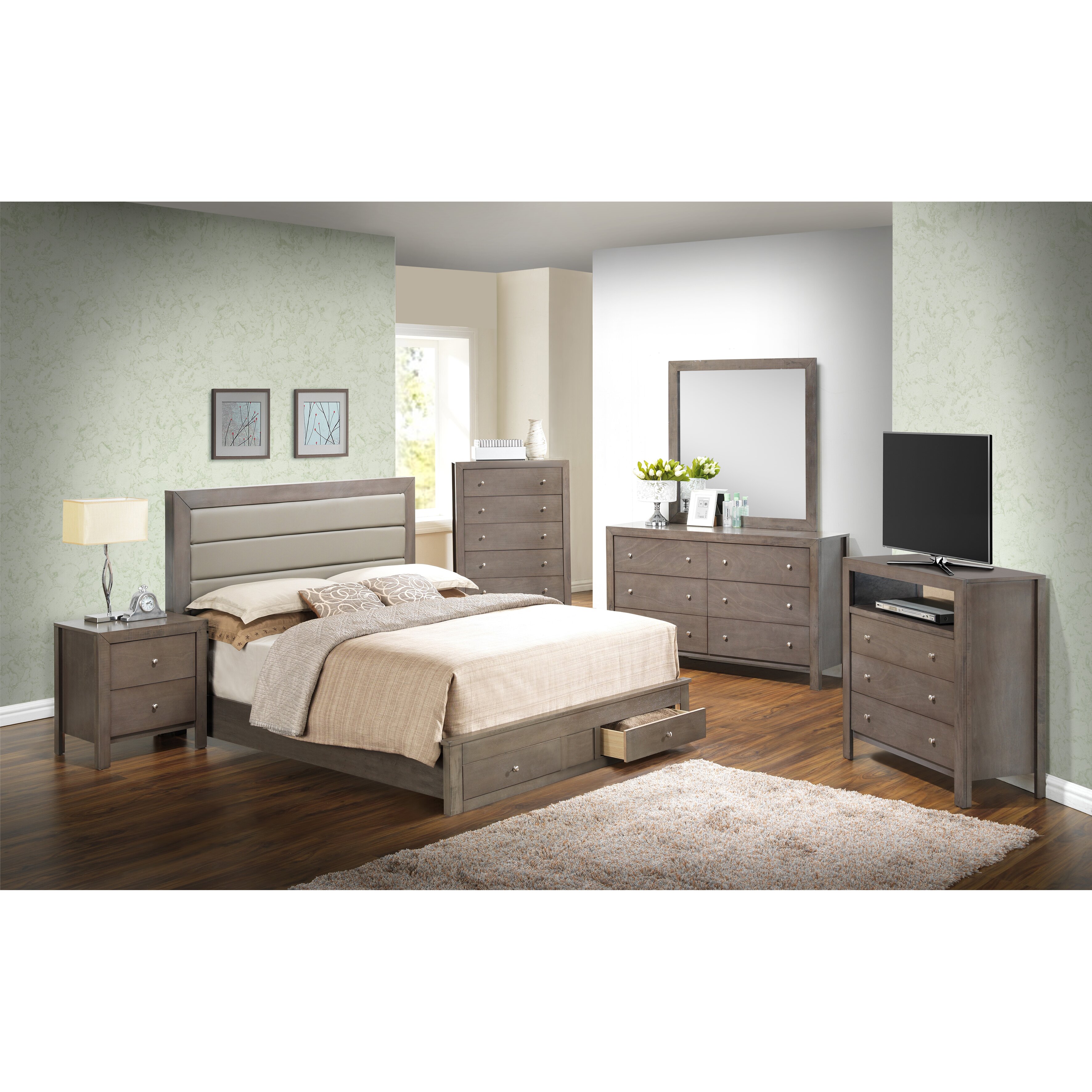 Glory Furniture Storage Panel Customizable Bedroom Set & Reviews | Wayfair