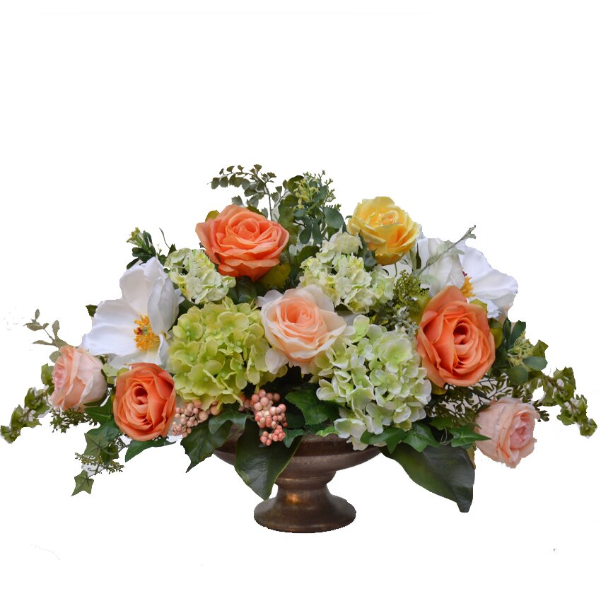 Floral Home Decor Summers Beauty Silk Centerpiece ...