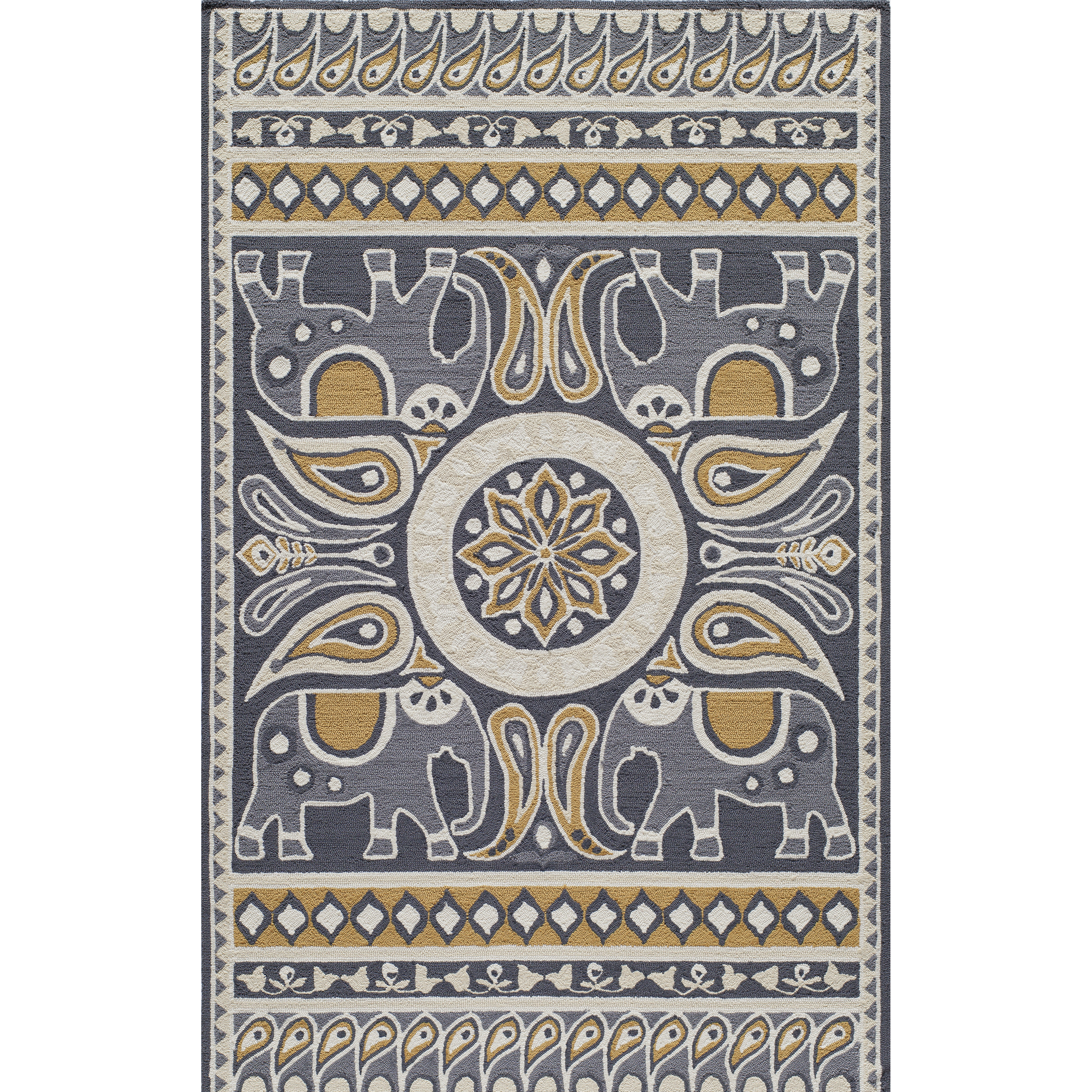 Momeni Veranda HandHooked Gold Indoor/Outdoor Area Rug & Reviews Wayfair