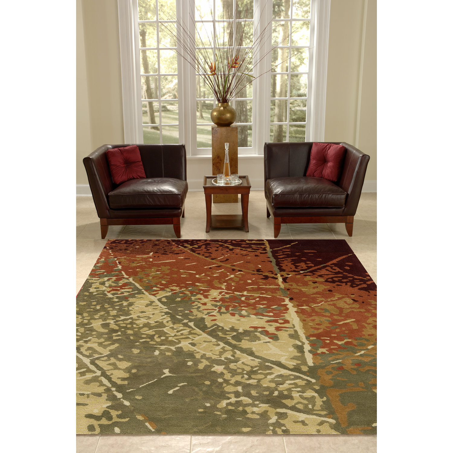Momeni Impressions Leaf Brown Area Rug & Reviews Wayfair