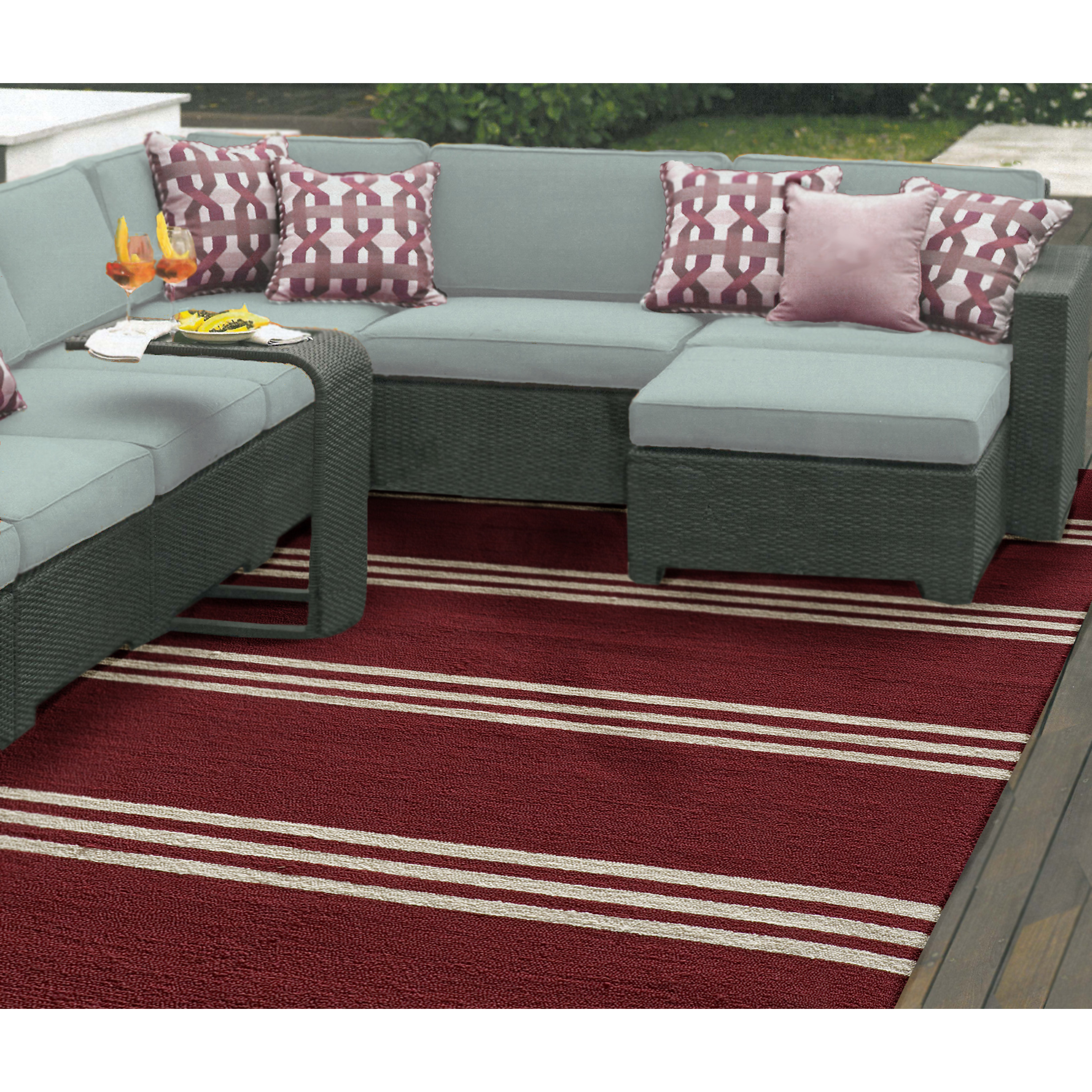 Momeni Veranda Red Outdoor Area Rug & Reviews Wayfair