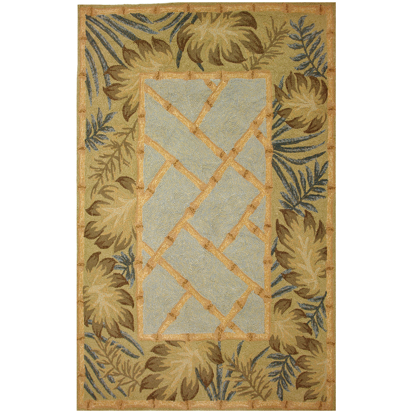 Homefires Tropical Palms and Bamboo Indoor/Outdoor Rug & Reviews Wayfair