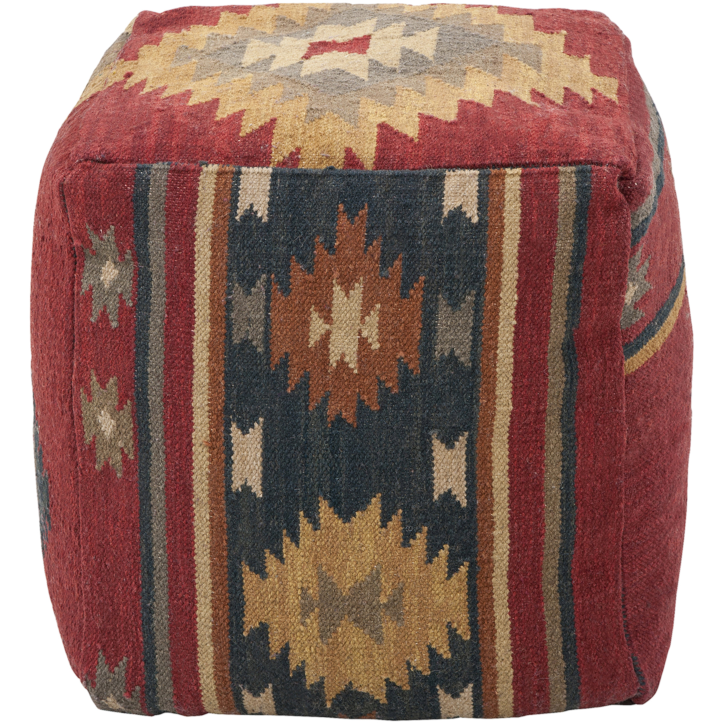 Surya Wool Cube Pouf Ottoman & Reviews | Wayfair