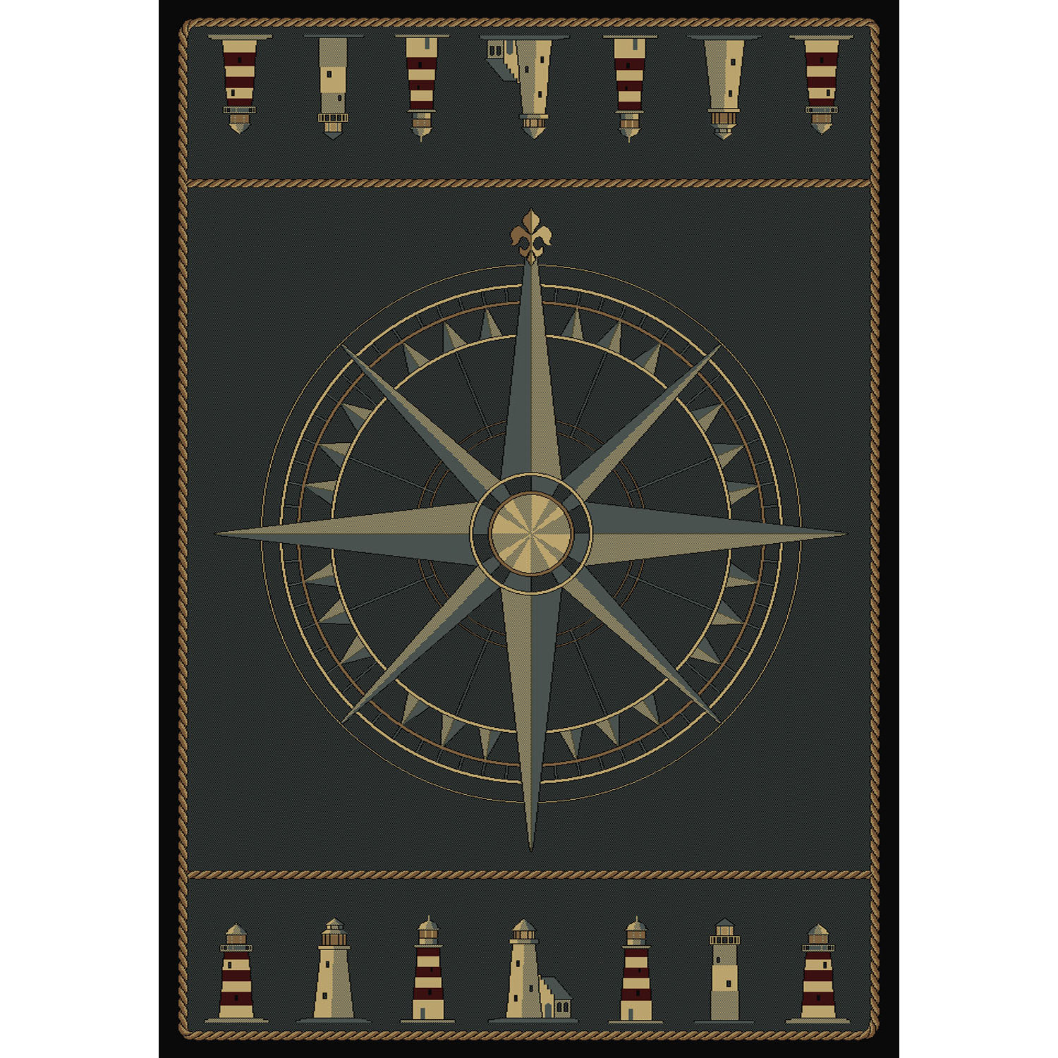 United Weavers of America Contours Compass Novelty Area Rug & Reviews