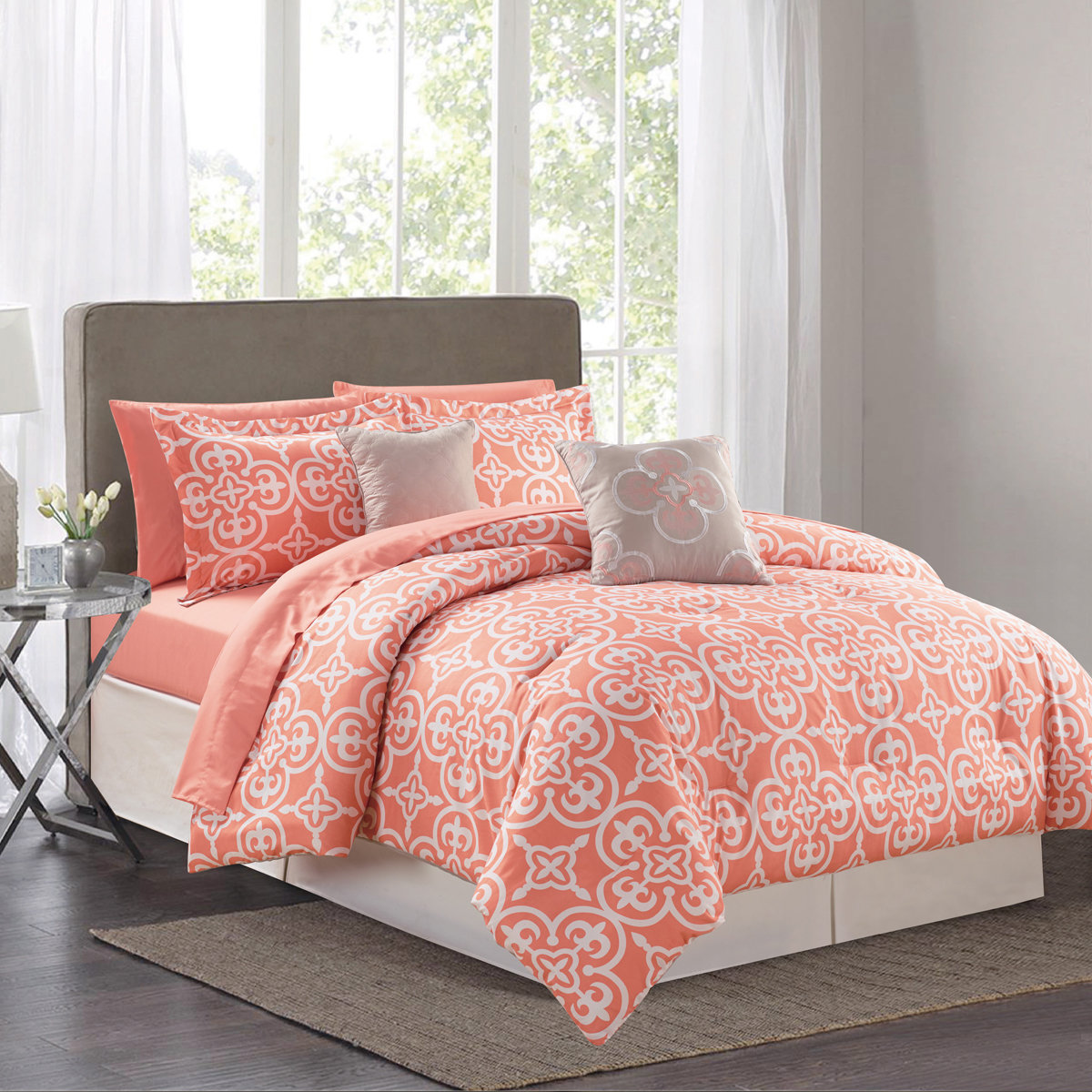 Sweet Home Collection Pottia 9 Piece Queen Bed-In-A-Bag ...