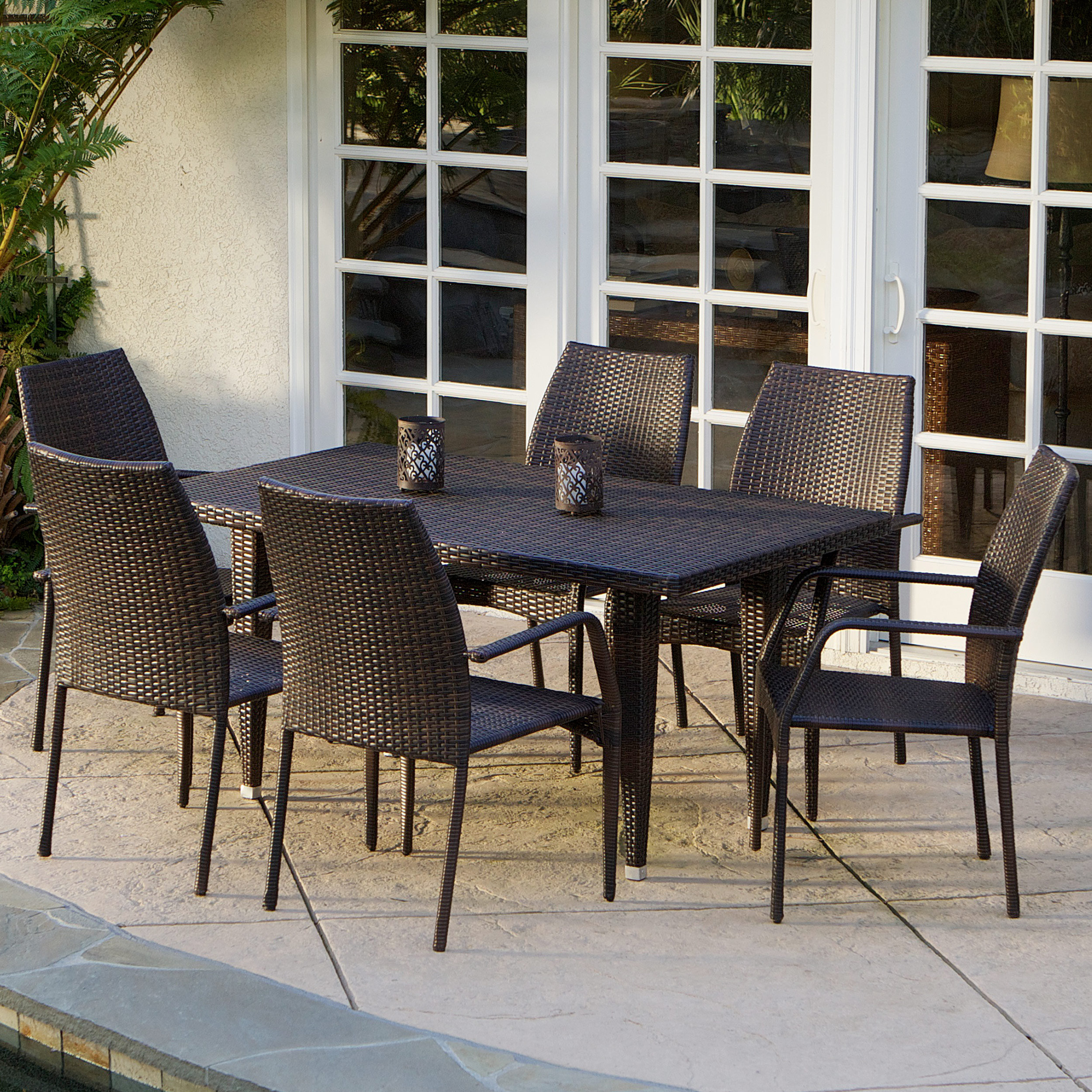 Mercury Row Panos 7 Piece Outdoor Dining Set & Reviews | Wayfair