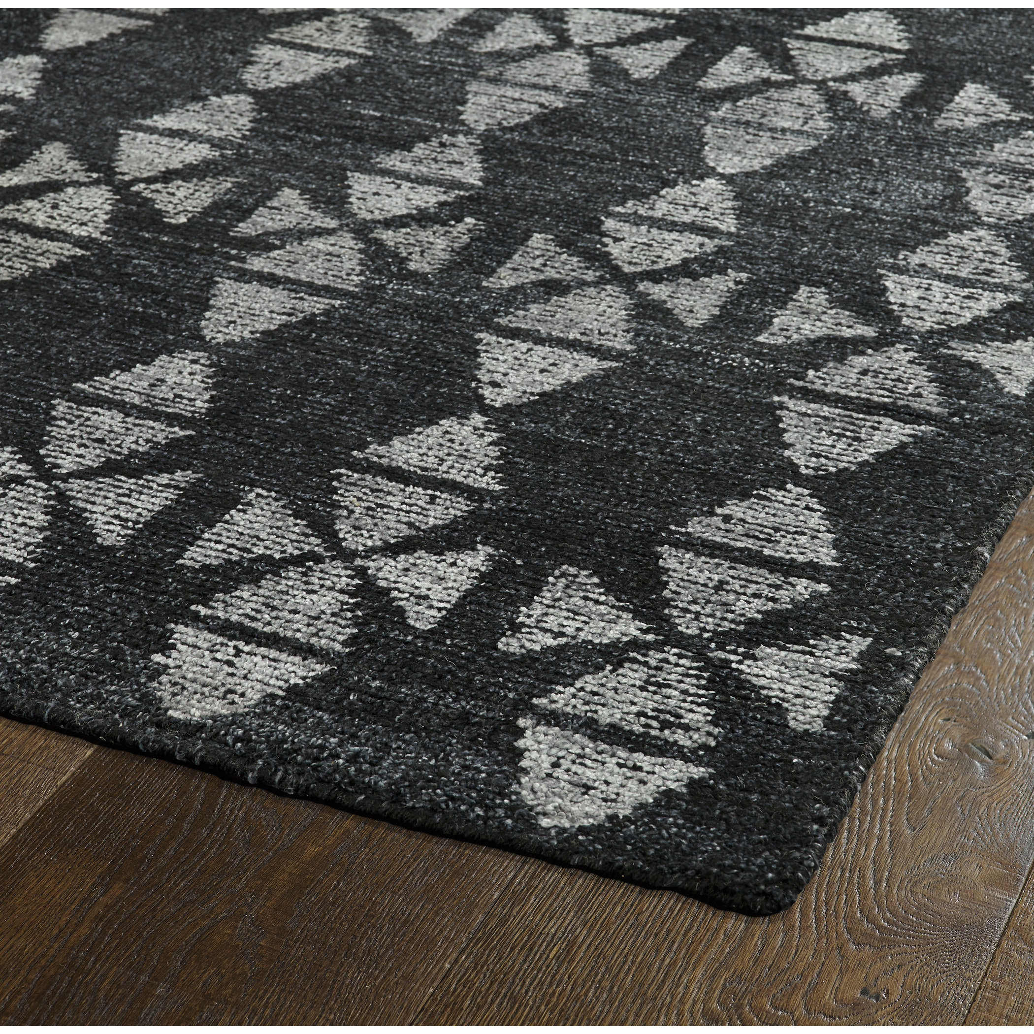 Mercury Row Handmade Charcoal / Grey Area Rug Wayfair