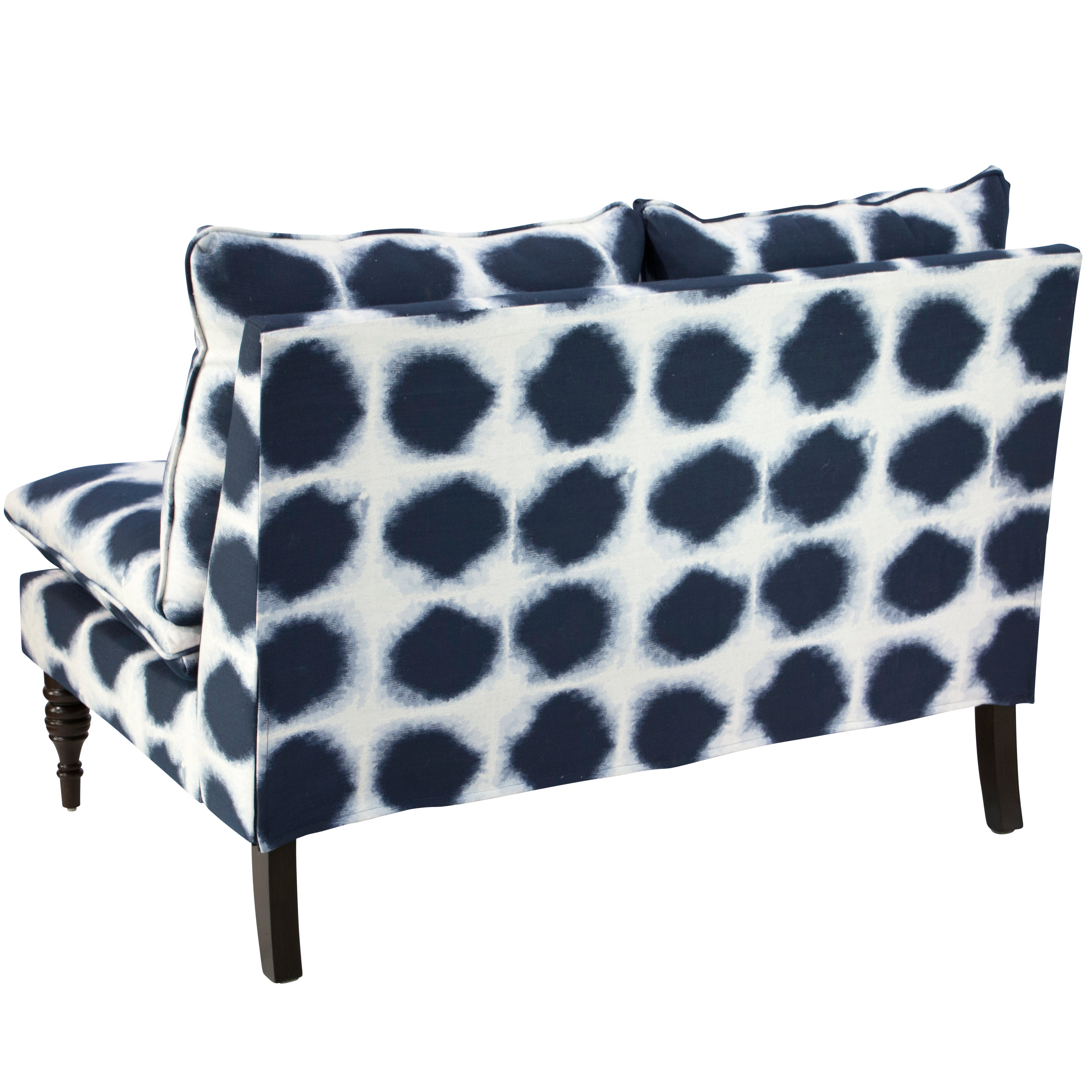 Mercury Row Abels Armless Love Seat in Indo Indigo & Reviews Wayfair