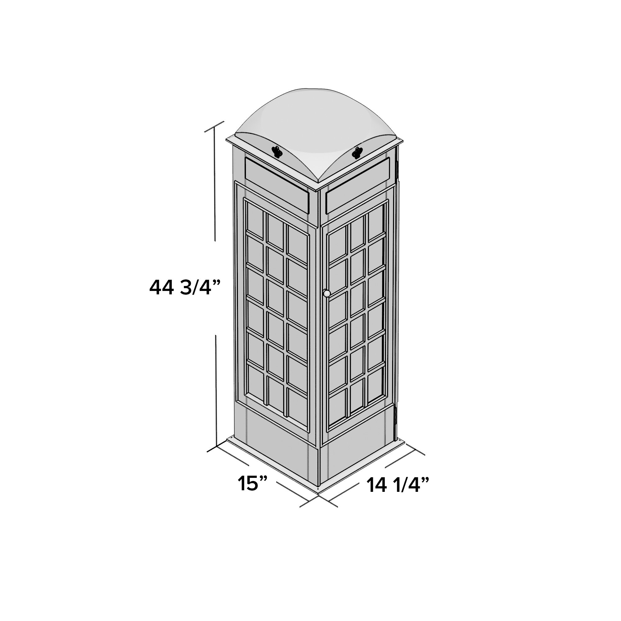 Mercury Row Angeles Phone Booth Storage & Reviews Wayfair