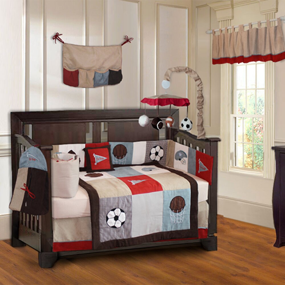 Babyfad Go Team Sports 10 Piece Crib Bedding Set | Wayfair