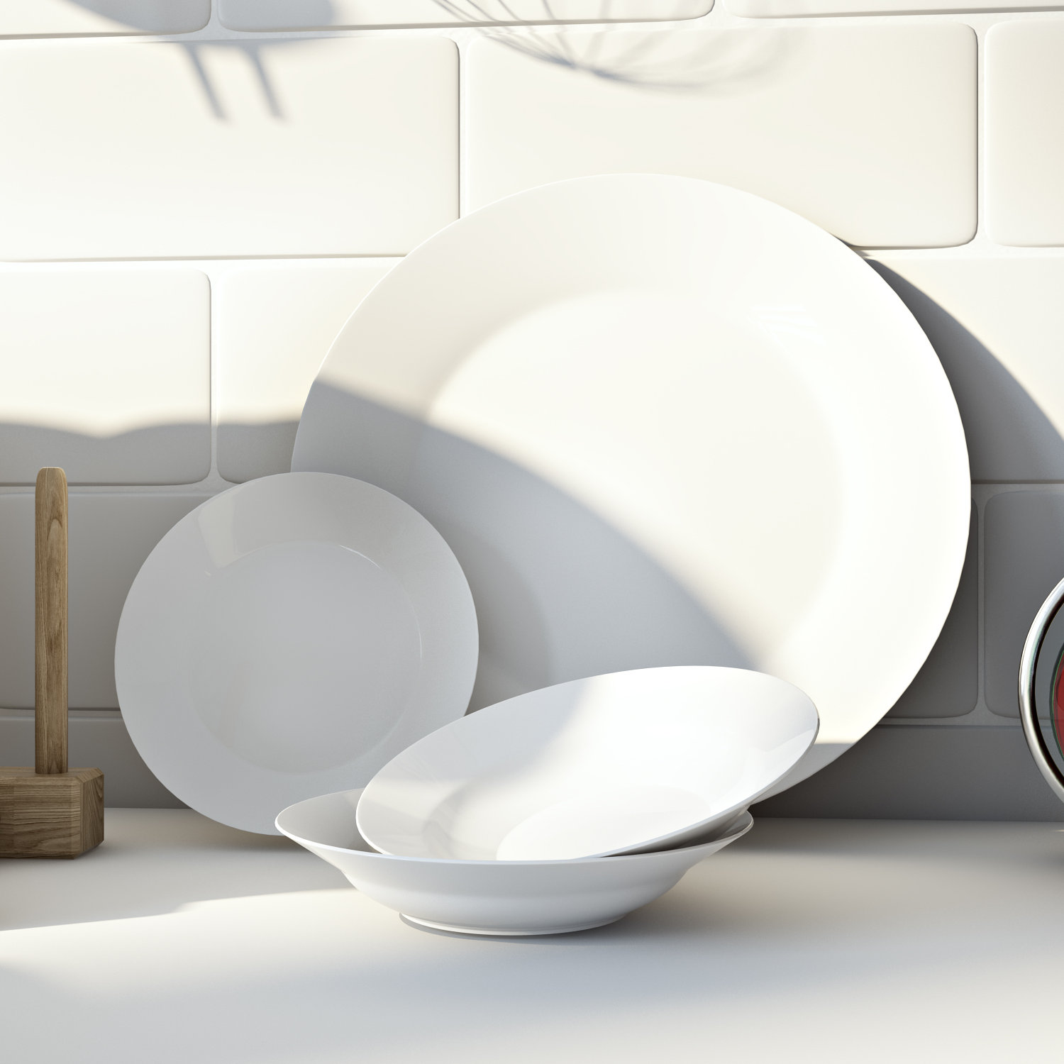 Wayfair Basics Porcelain 12 Piece Dinnerware Set & Reviews Wayfair UK