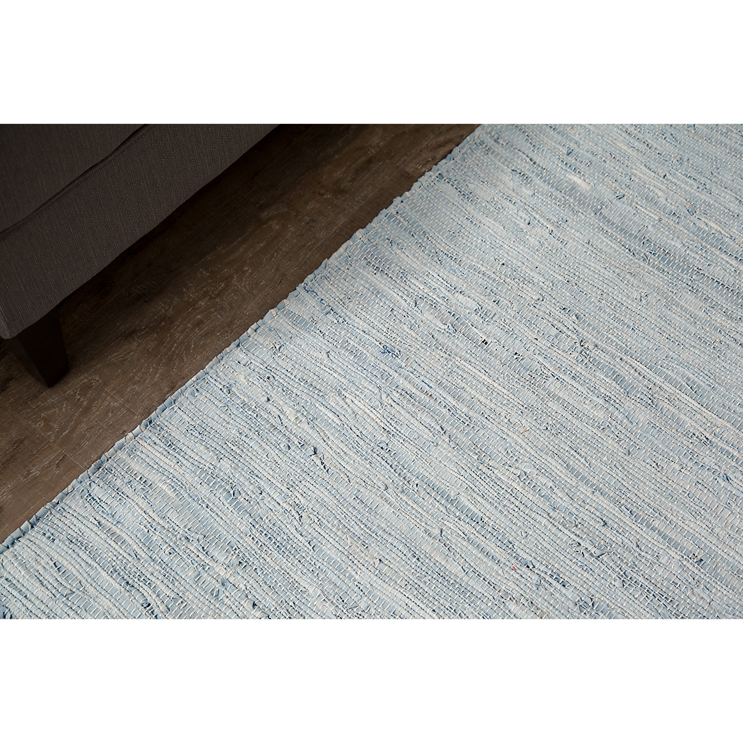 Anji Mountain Ridgeview Ranch HandWoven Pale Blue/White Area Rug Wayfair