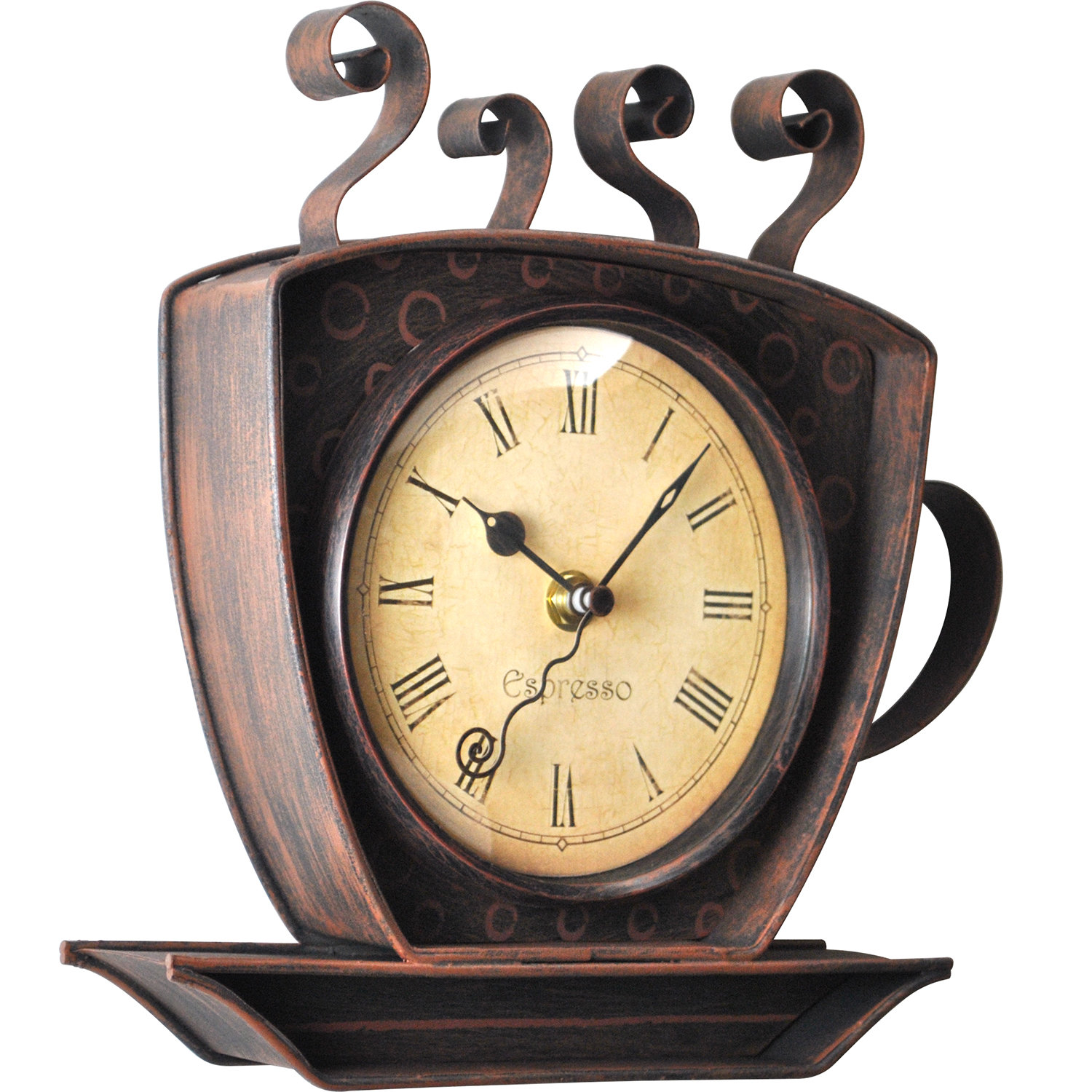 FirsTime Bronze Coffee Cup Wall Clock & Reviews | Wayfair.ca