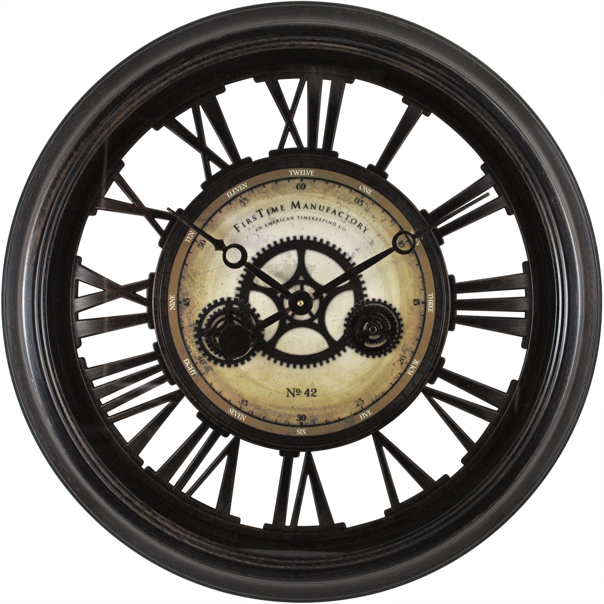 Darby Home Co Oversized 24" Gear Works Wall Clock & Reviews Wayfair