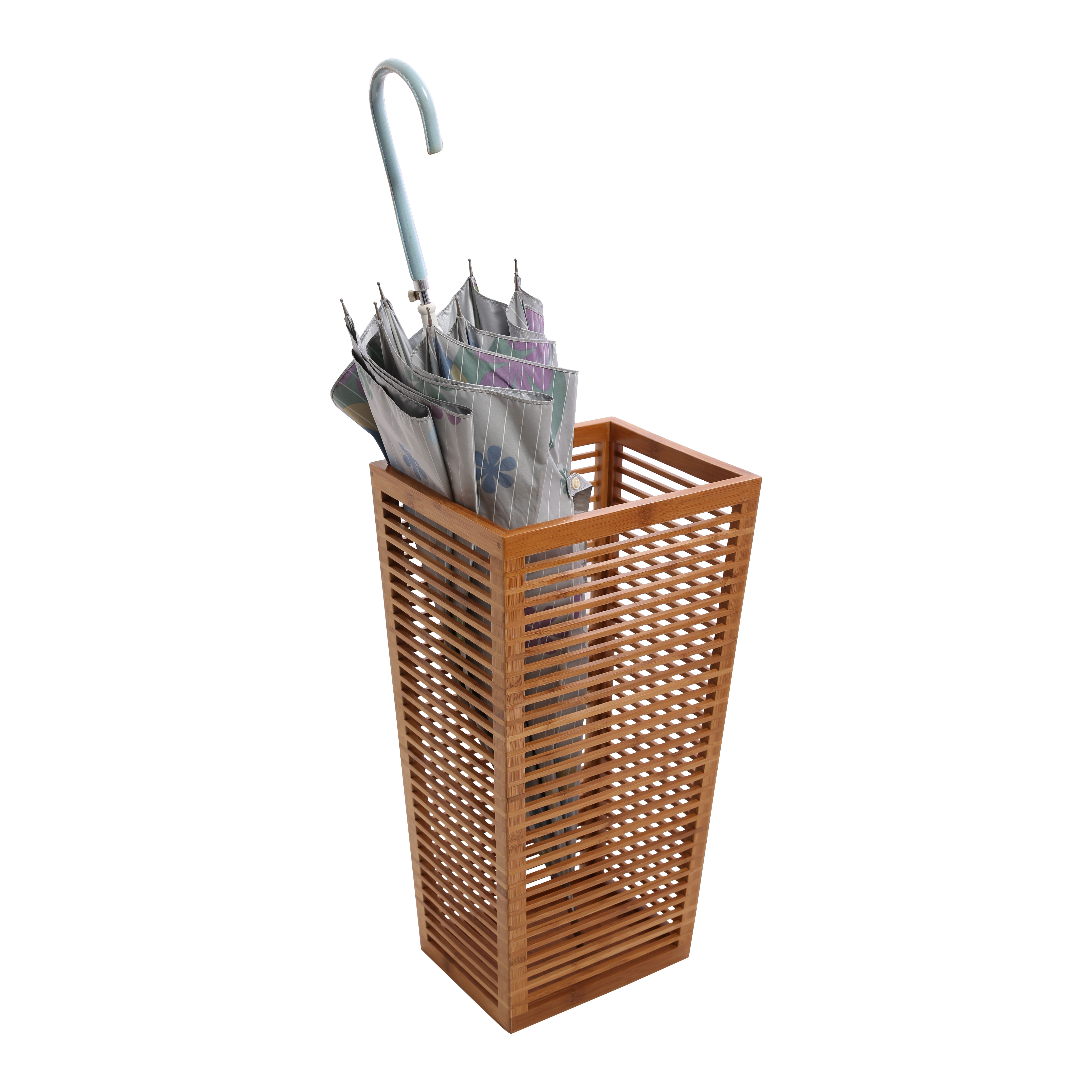 KTW Products Open Slats Entryway Umbrella & Walking Cane Stand