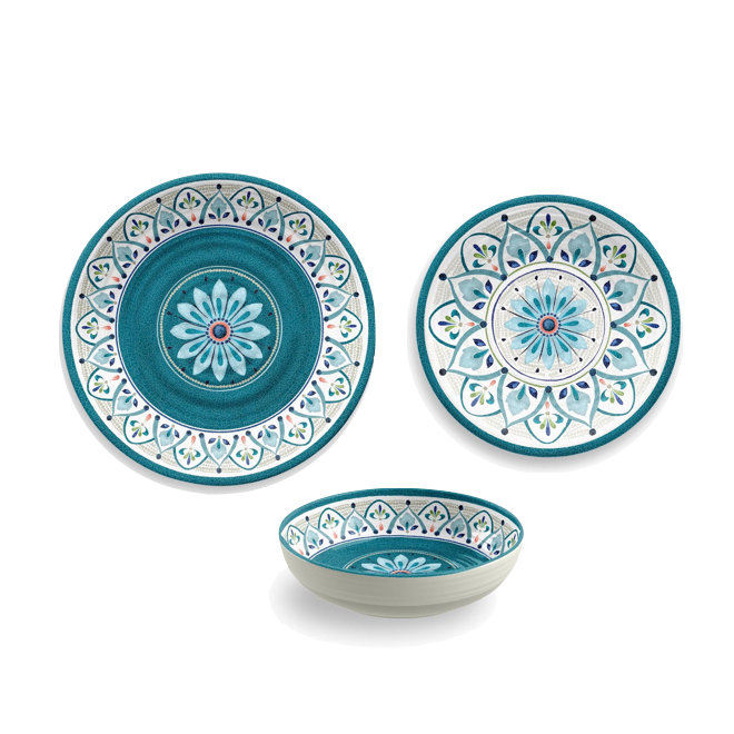 TarHong Moroccan Medallion 12 Piece Dinnerware Set & Reviews Wayfair