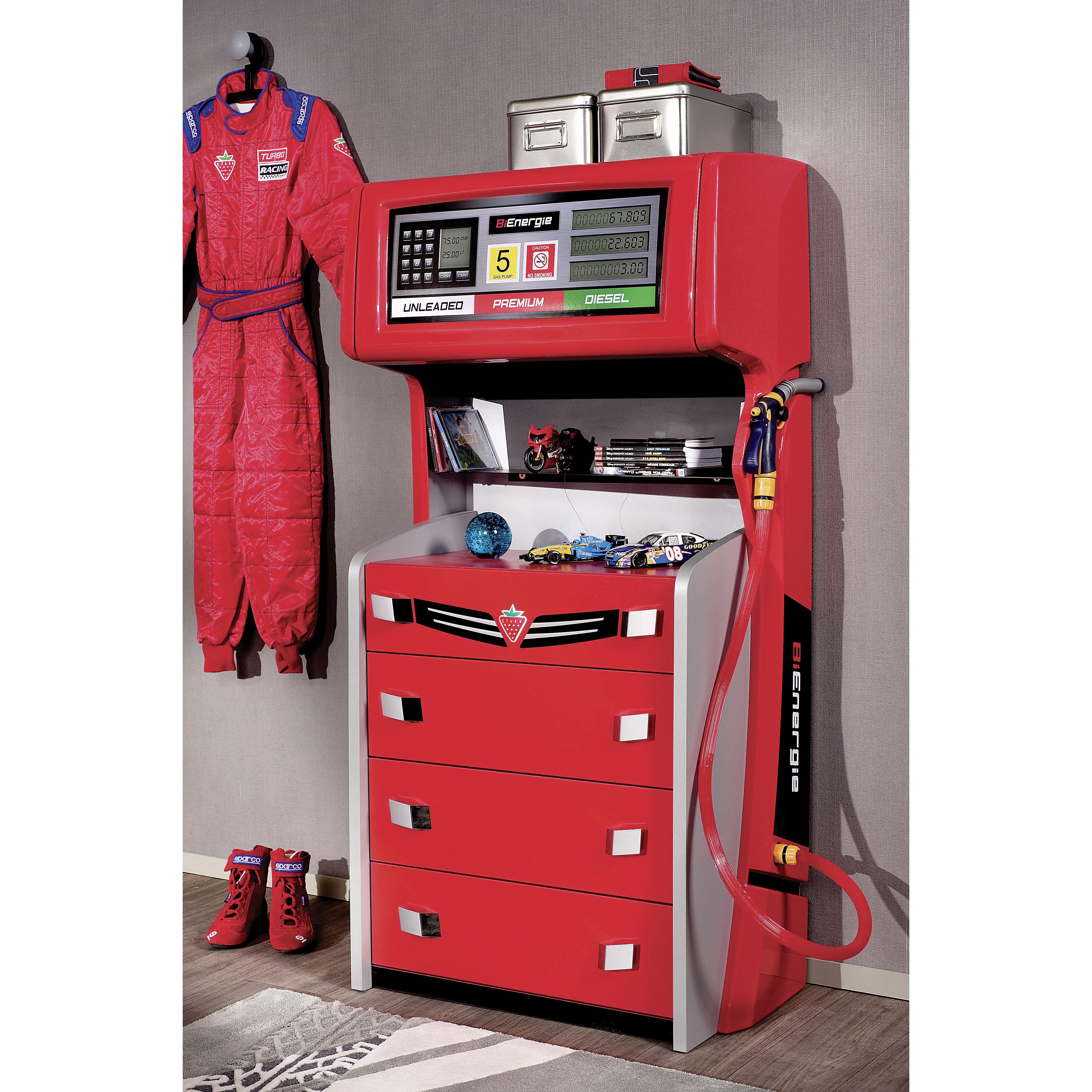 disney cars gas pump dresser