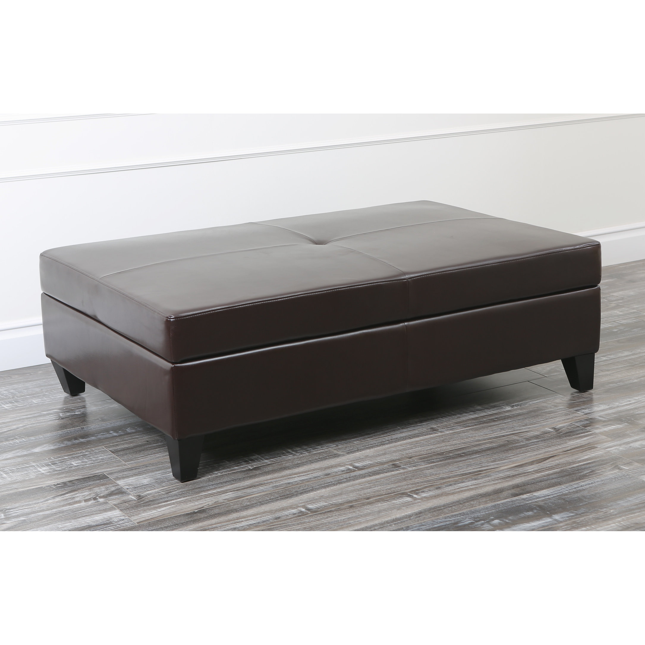 Red Barrel Studio Griffey Leather Ottoman & Reviews Wayfair