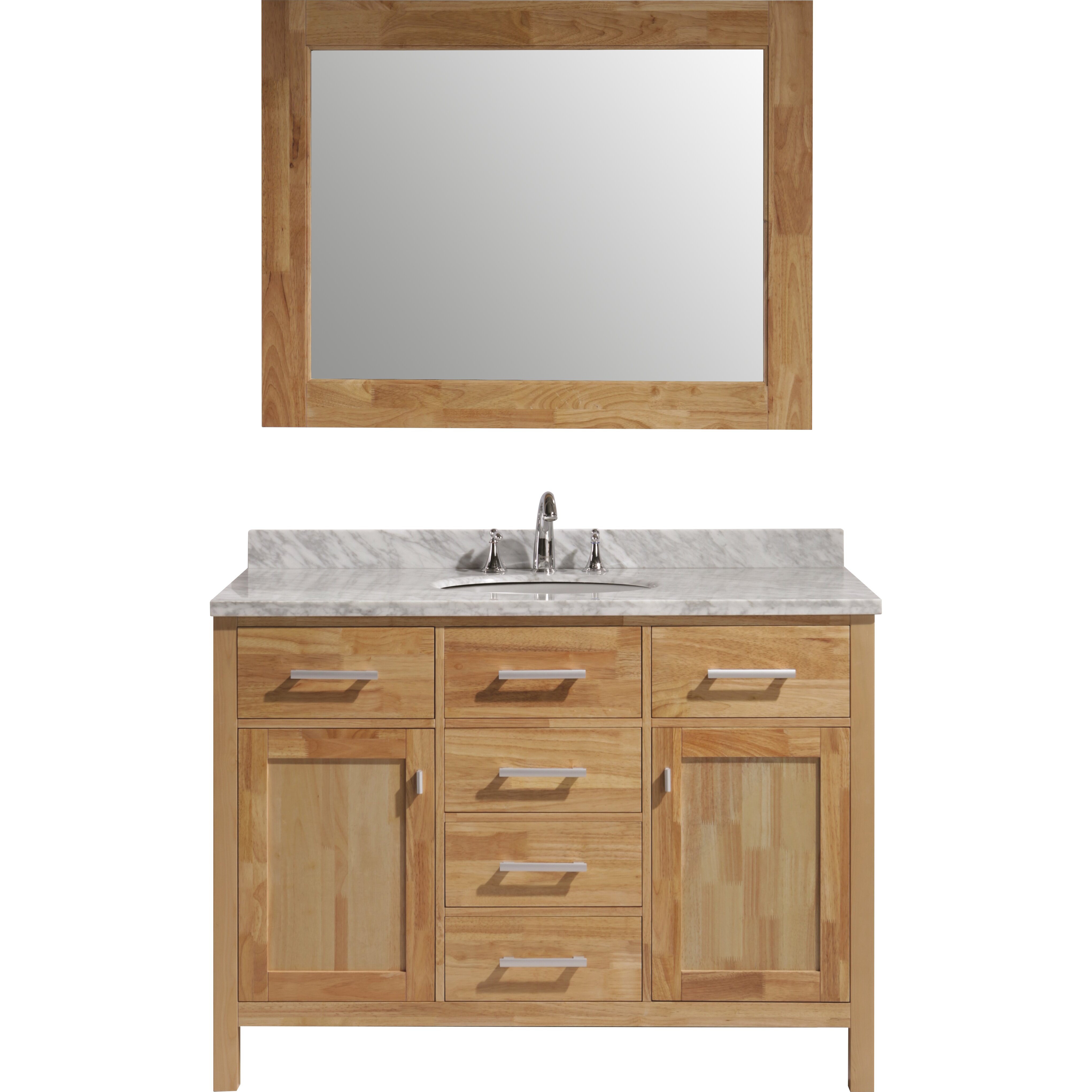 Red Barrel Studio Halcomb 48" Single Sink Vanity Set with Mirror & Reviews | Wayfair