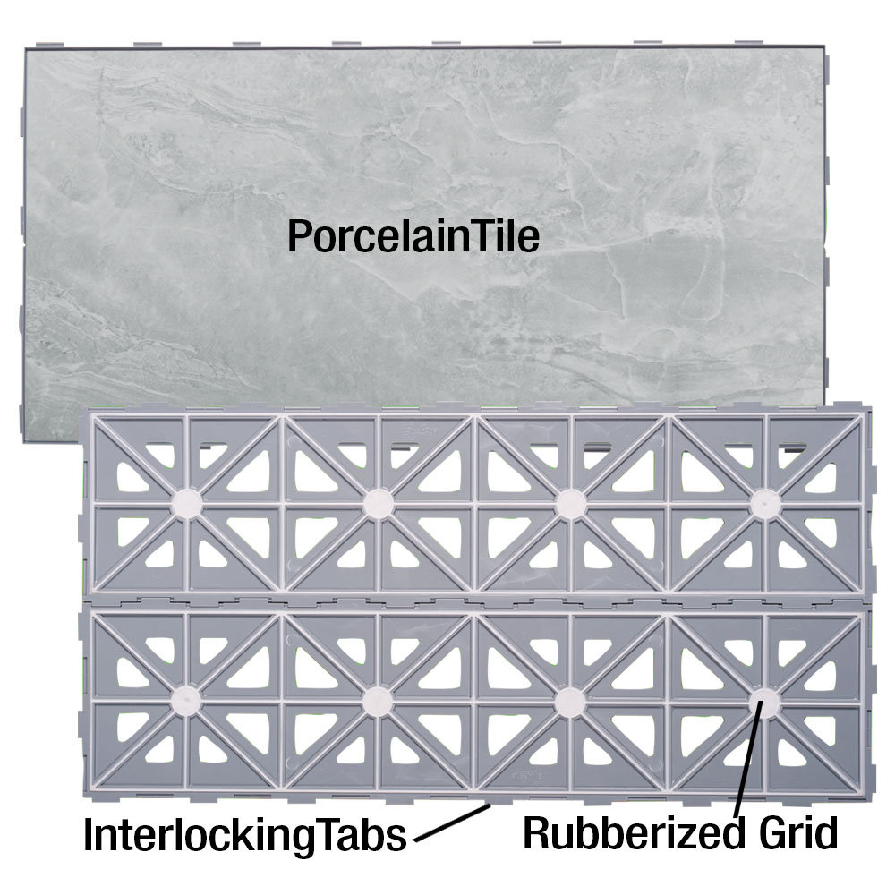 SnapStone Luxury ThinLine 12" x 24" Porcelain Field Tile in Oyster Gray