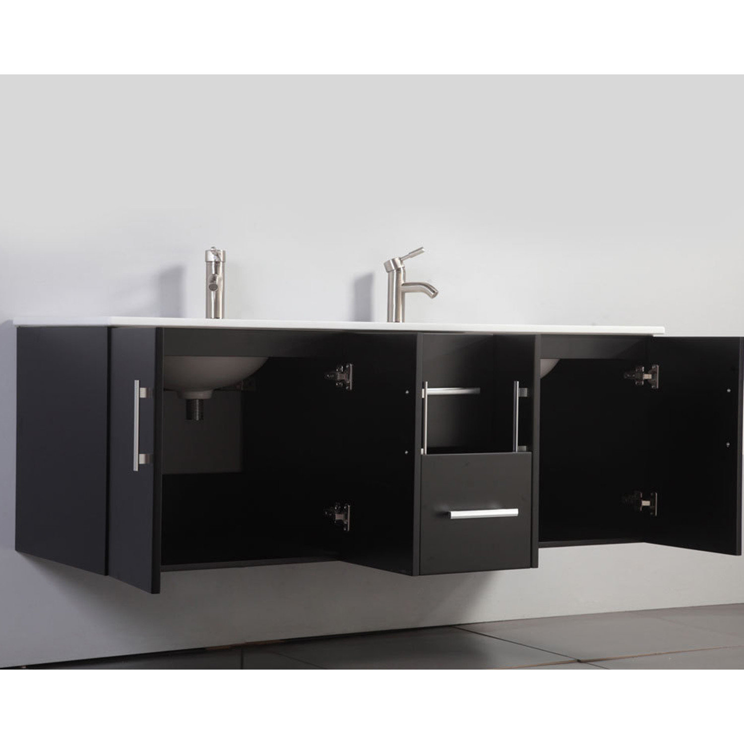 MTDVanities Nepal 60" Floating Double Bathroom Vanity Set with Mirror & Reviews Wayfair.ca