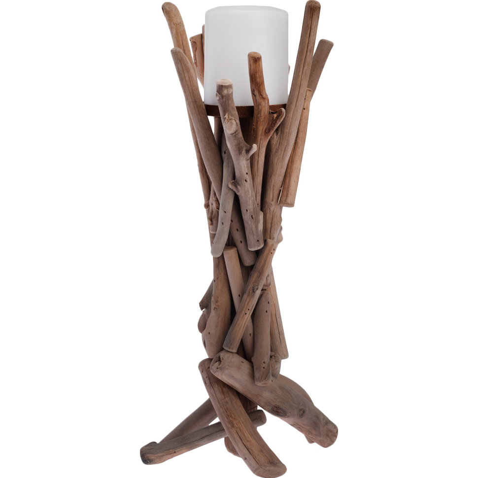 Boston International Driftwood Pillar Candle Holder & Reviews Wayfair