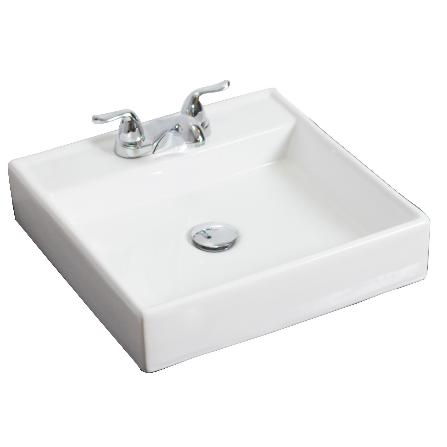 American Imaginations Above Counter Square Vessel Bathroom Sink
