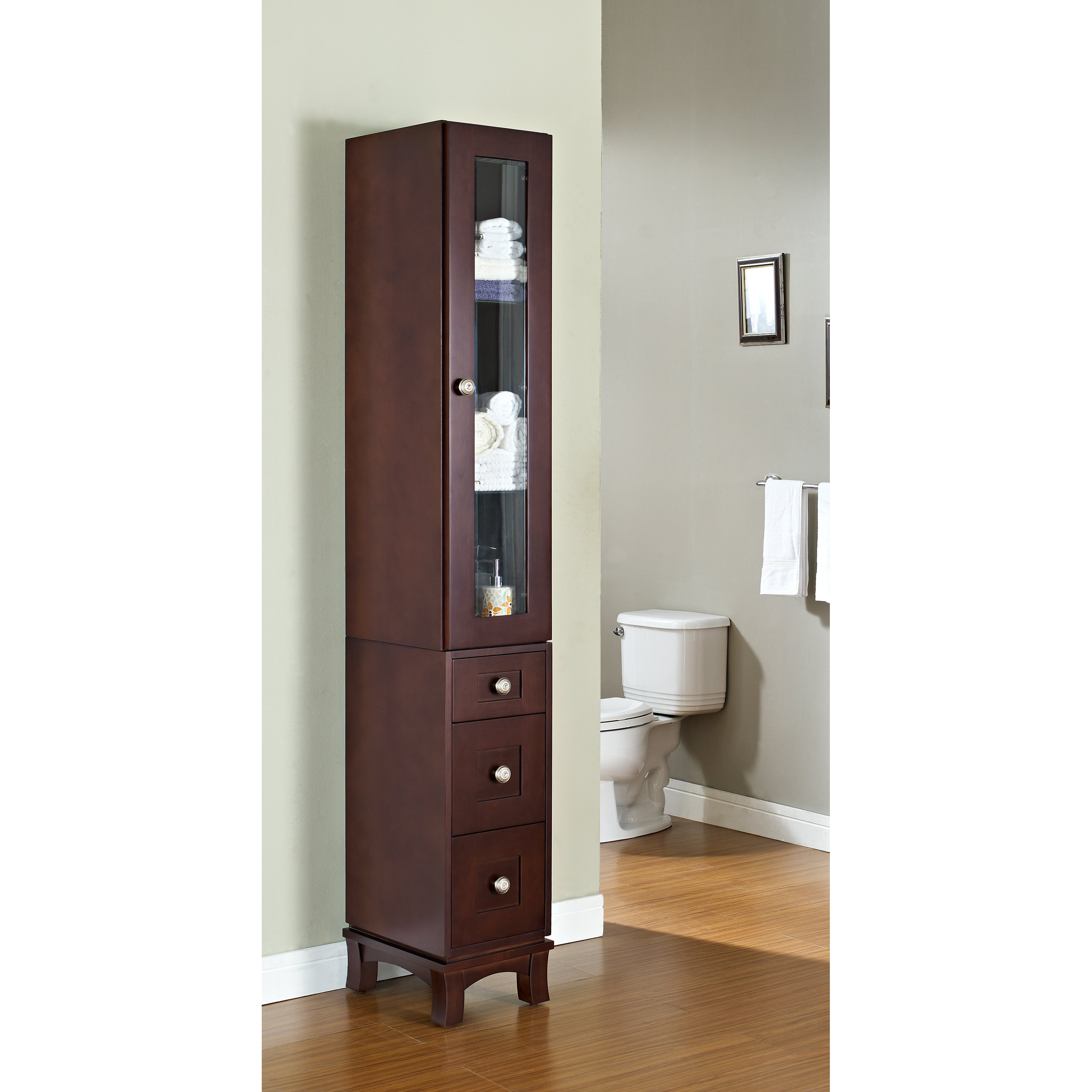 American Imaginations 12" x 82" Free Standing Linen Tower & Reviews Wayfair.ca